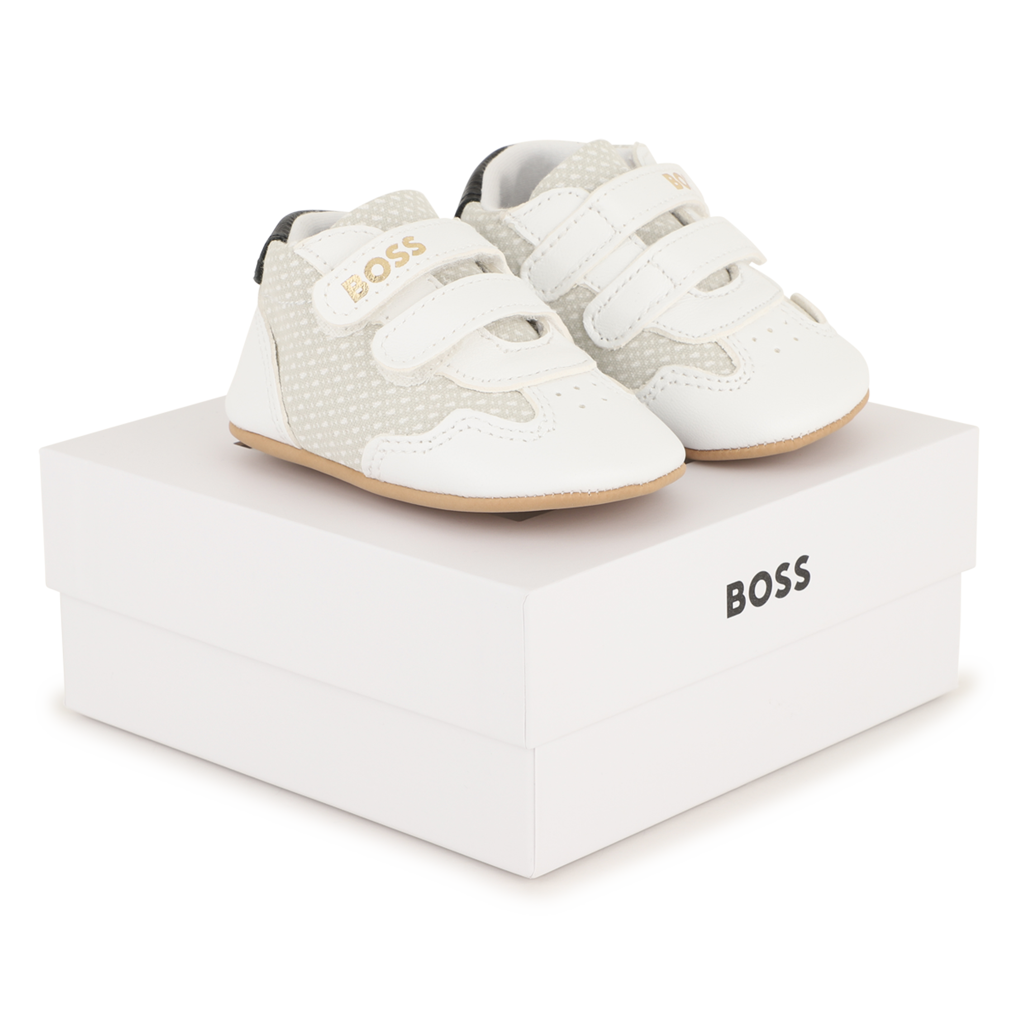 Boss - Chaussons En Cuir De Mouton - Blanc - Garçon - Taille 17