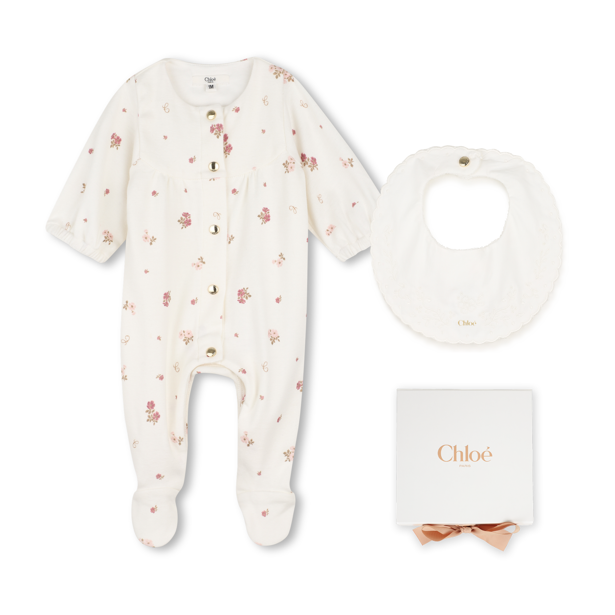 Chloe - Ensemble Pyjama Et Bavoir - Offwhite - Fille - 18 Mois Chloe - Ensemble Pyjama Et Bavoir - Offwhite - Fille - 18 Mois