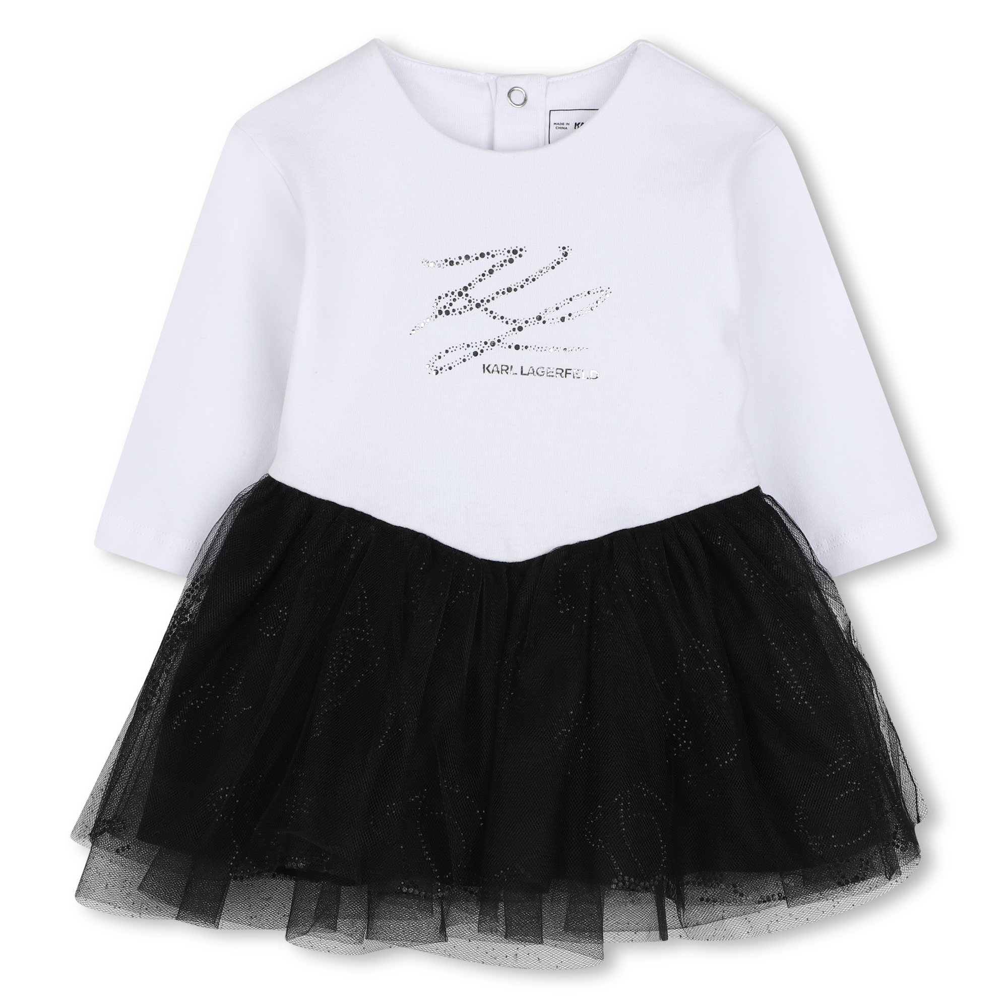 Karl Lagerfeld Kids - Robe De Cérémonie - Noir Blanc - Fille - 18 Mois
