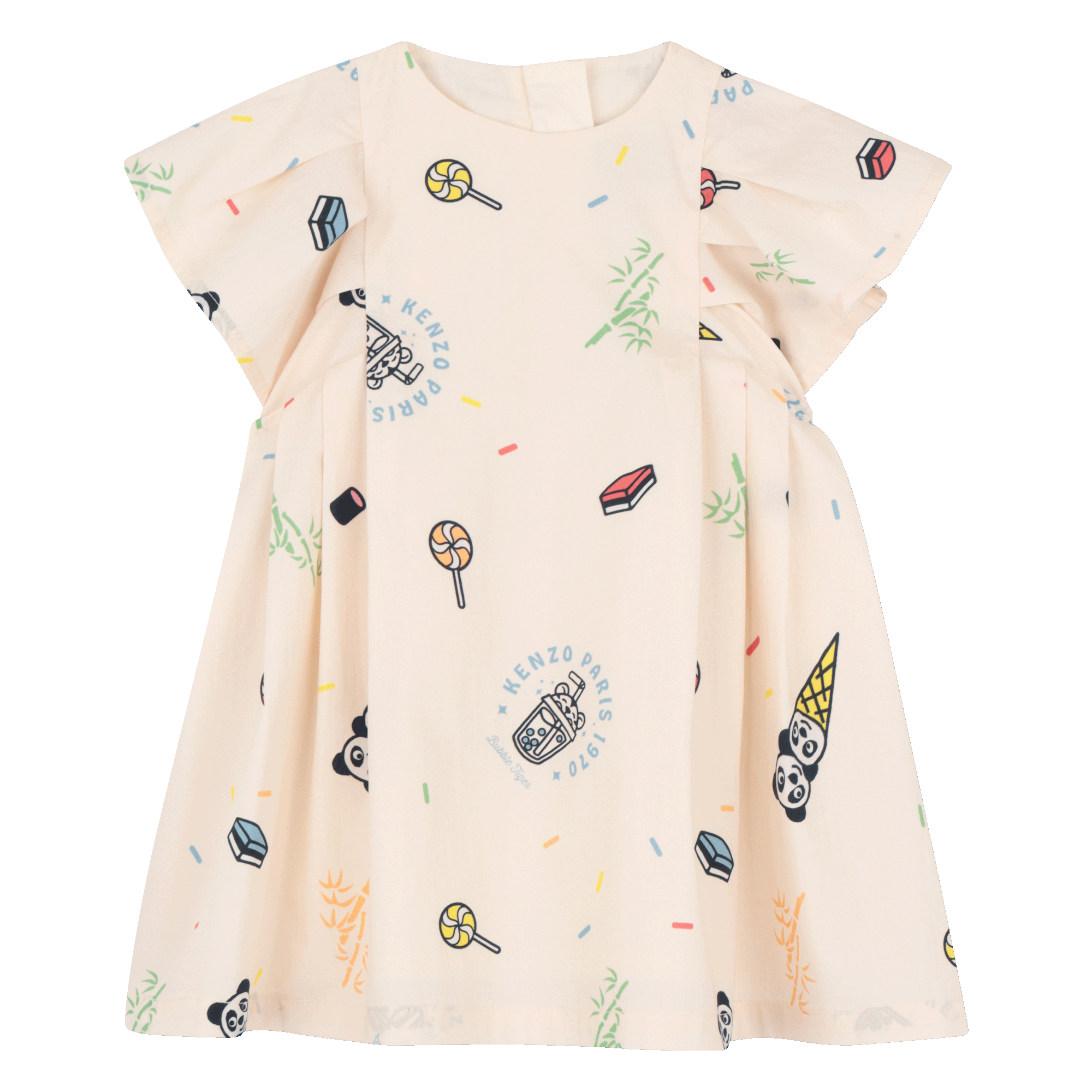 Kenzo Kids - Robe En Popeline - Nougat - Fille - 3 Ans