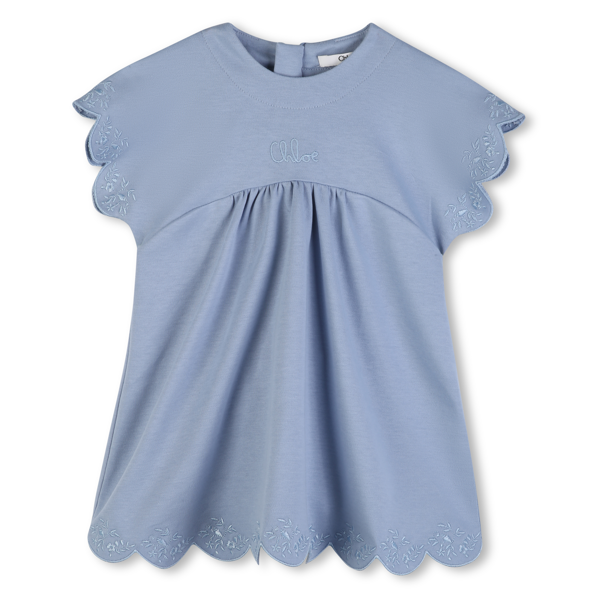 Chloe - Robe À Manches Courtes - Bleu Grise - Fille - 12 Mois Chloe - Robe À Manches Courtes - Bleu Grise - Fille - 12 Mois