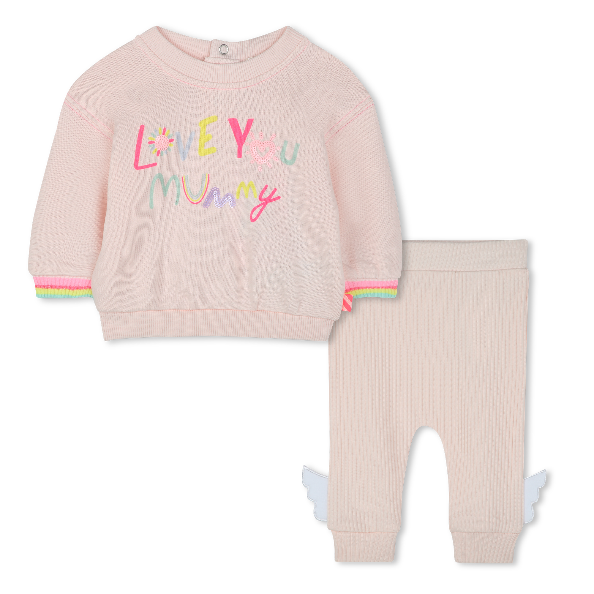 Billieblush - Ensemble Sweat-shirt Et Legging - Rosee Du Matin - Fille - 6 Mois