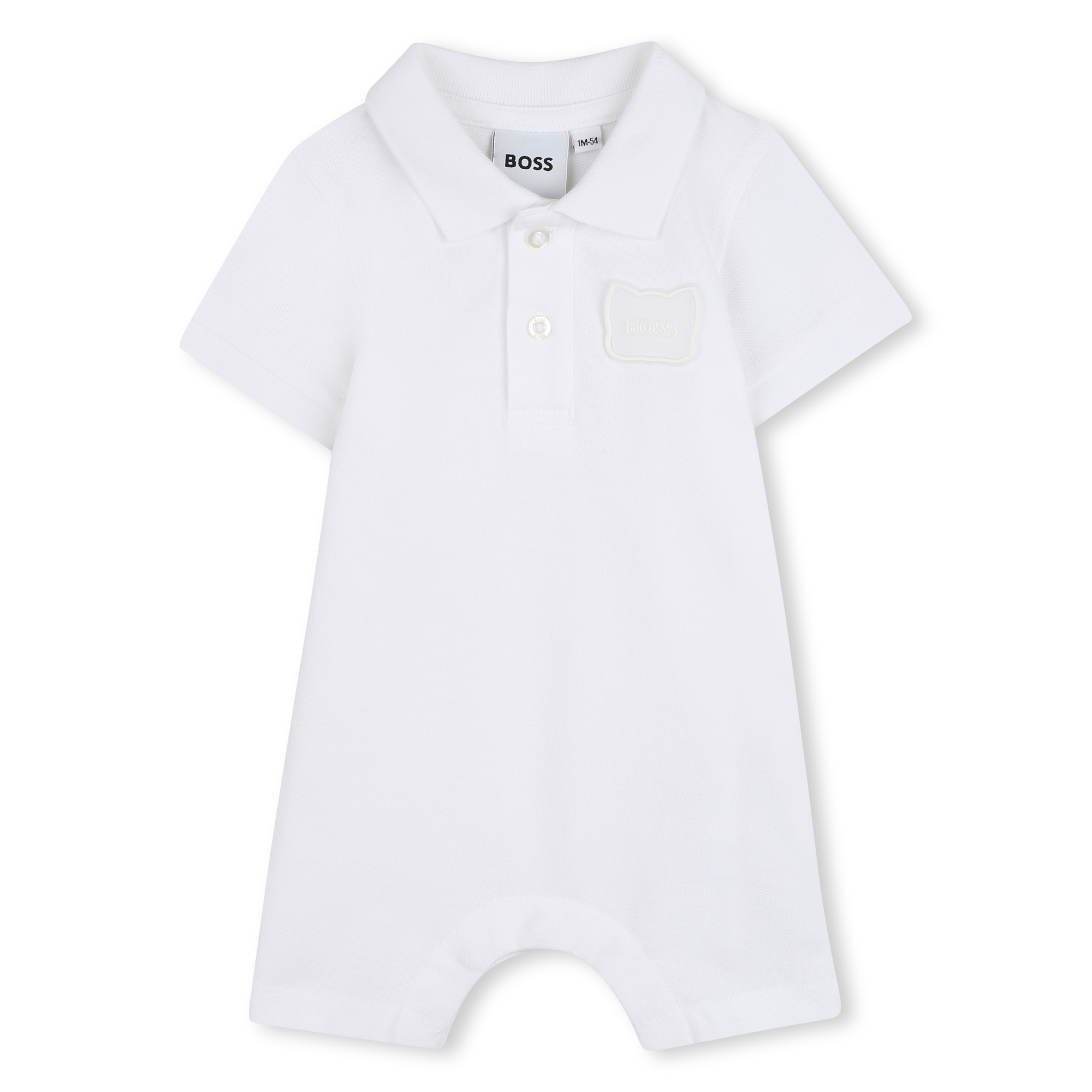 Boss - Combishort À Boutons - Blanc - Garçon - 9 Mois