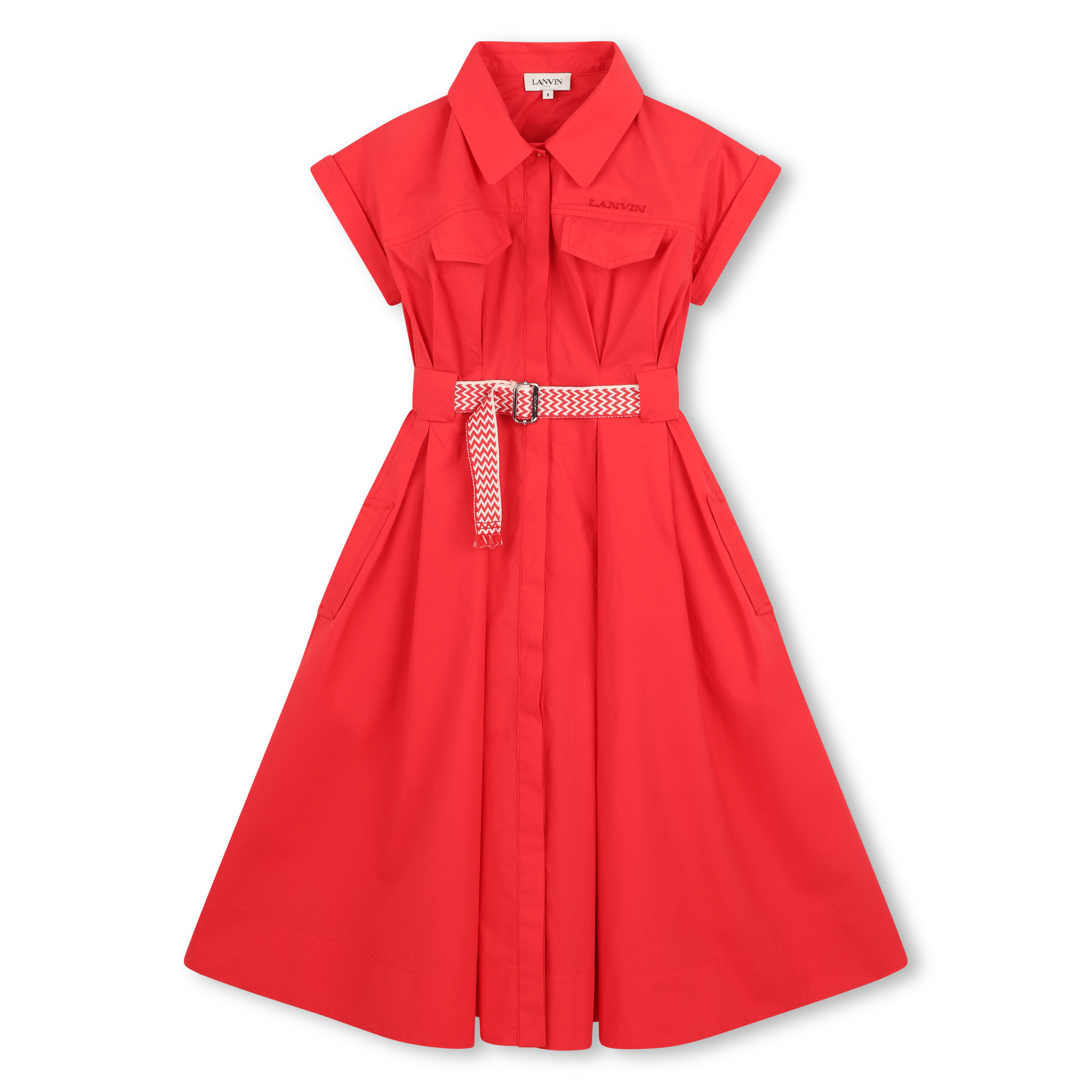 Lanvin - Robe Chemise - Rouge Flamboyant - Fille - 14 Ans