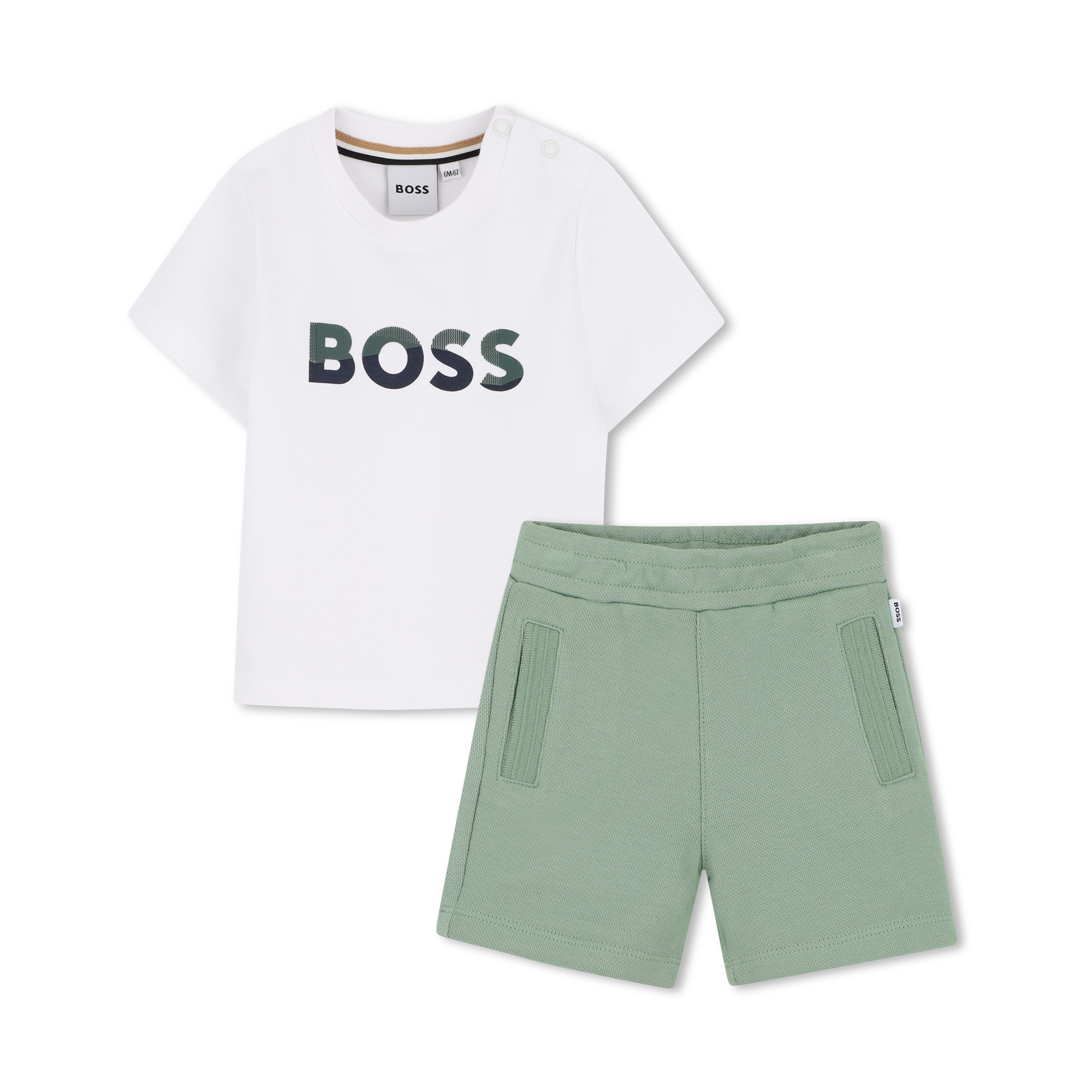 Boss - Ensemble Tee-shirt Et Bermuda - Green Bay - Garçon - 9 Mois