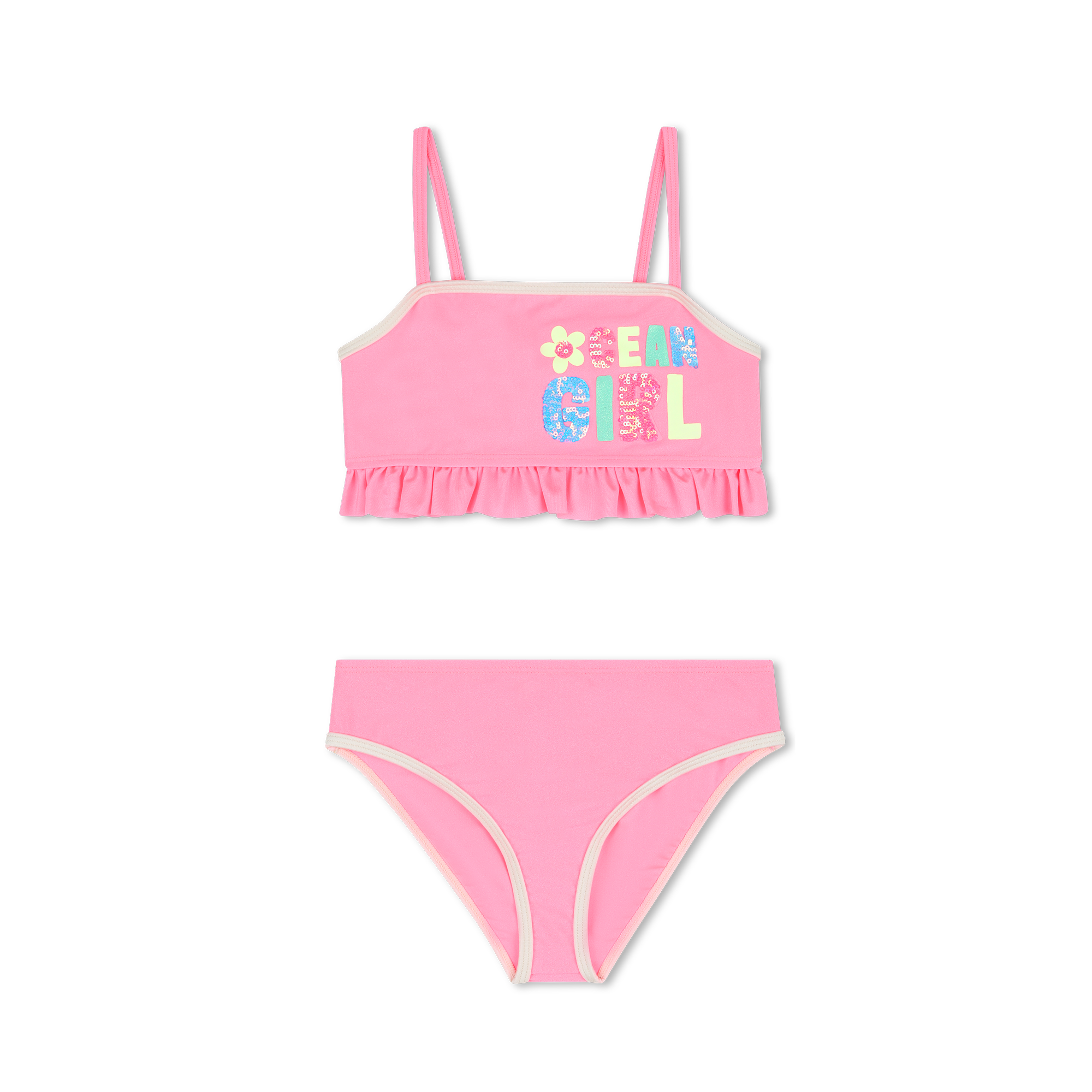 Billieblush - Maillot De Bain 2 Pièces - Rose Fluo - Fille - 4 Ans
