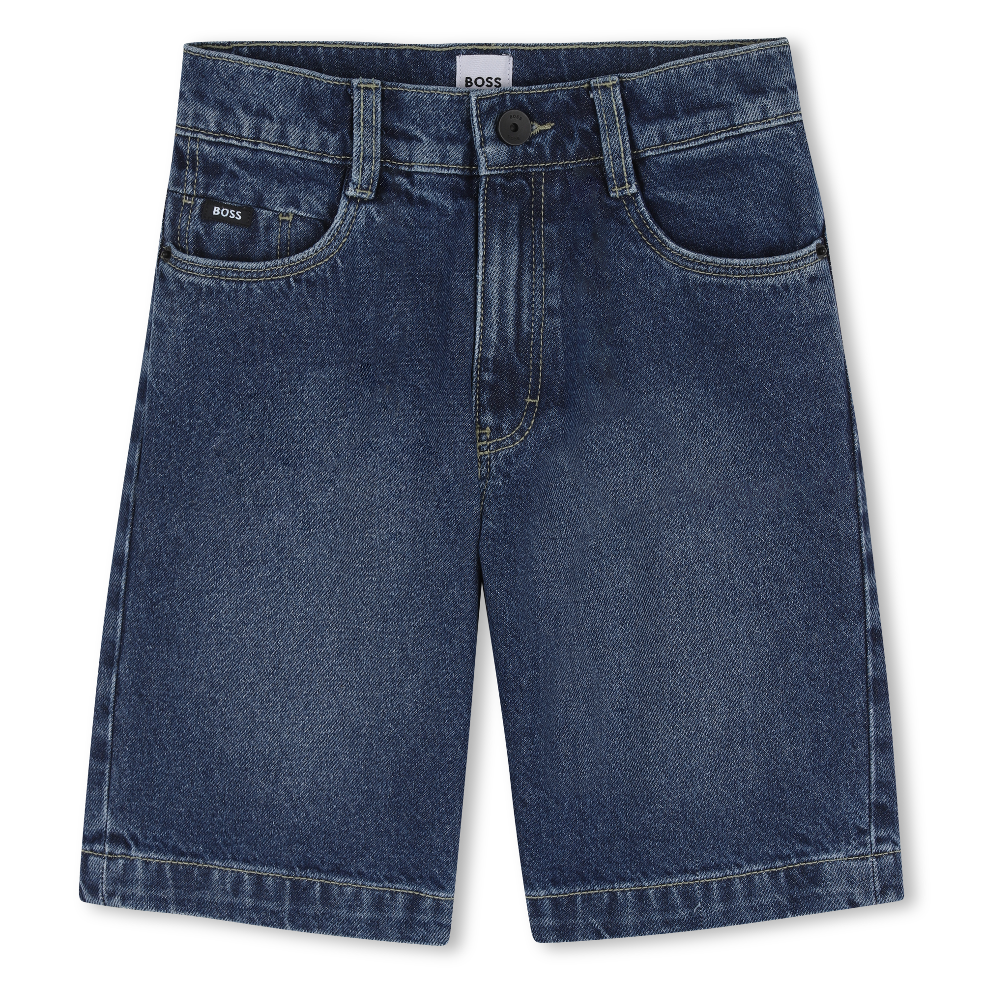 Boss - Short En Jean - Dble Stone+brossage - Garçon - 16 Ans