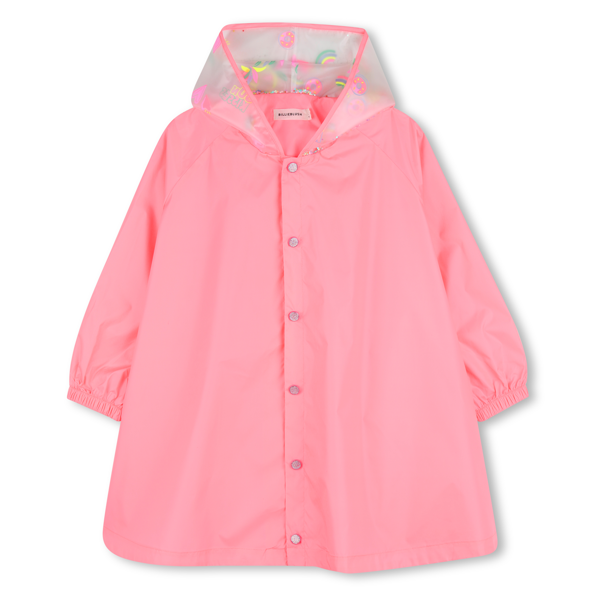 Billieblush - Ciré Avec Capuche - Rose Fluo - Fille - 4 Ans Billieblush - Ciré Avec Capuche - Rose Fluo - Fille - 4 Ans