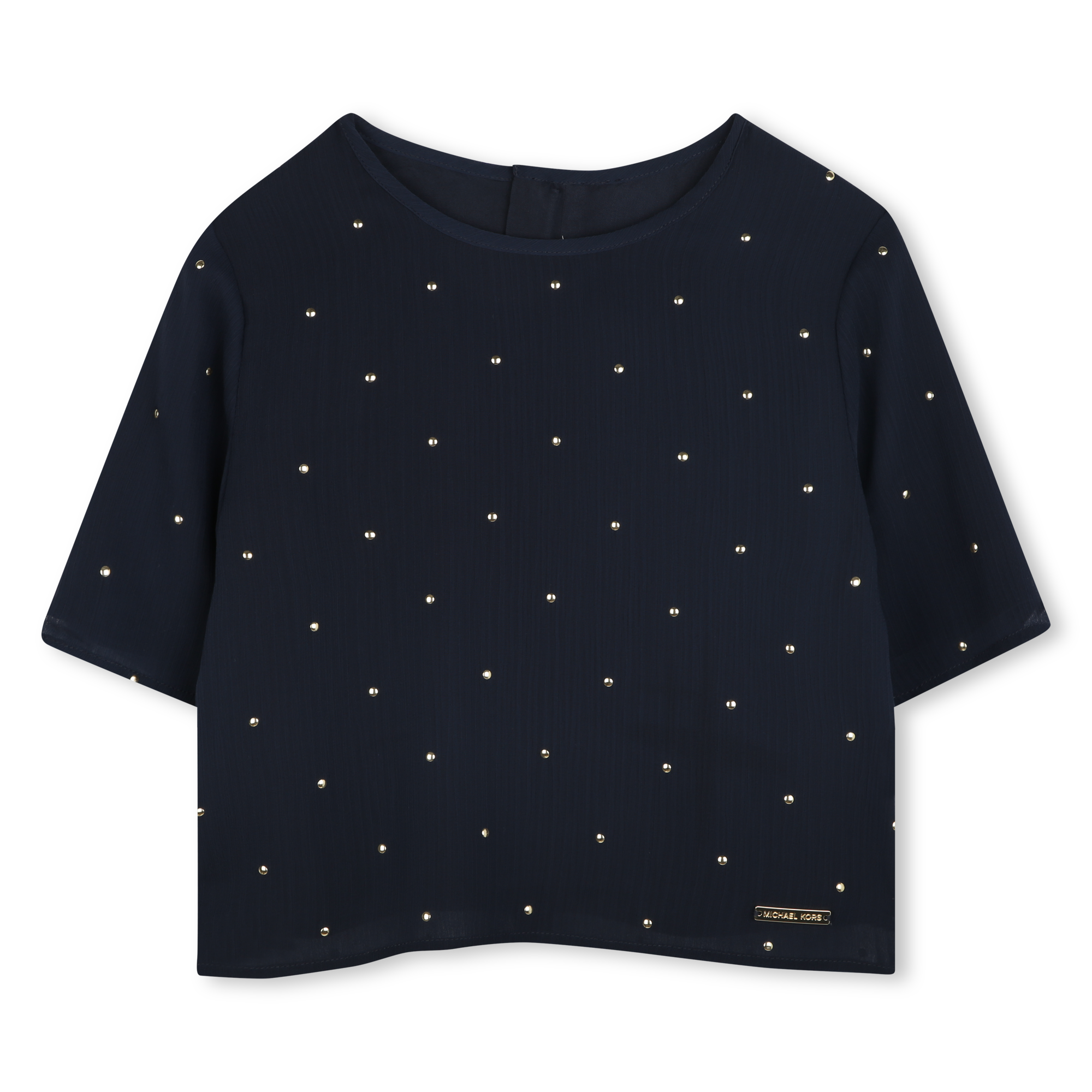 Michael+Kors+-+Blouse+à+Manches+Courtes+-+Fille+-+Taille+4+ans+-+Bleu+-+Kids+Around