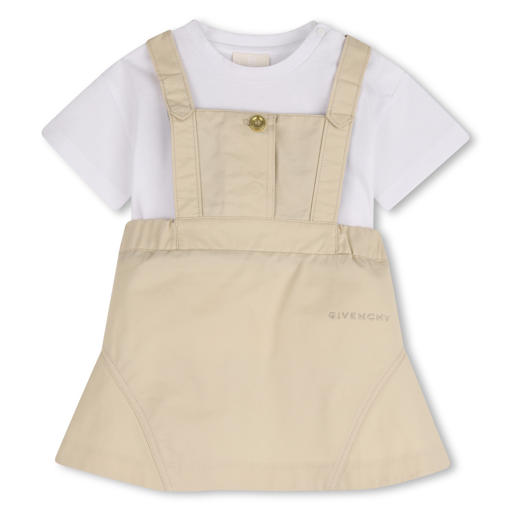 Givenchy - Ensemble Robe Et Tee-shirt - Pale Stone - Fille - 6 Mois Givenchy - Ensemble Robe Et Tee-shirt - Pale Stone - Fille - 6 Mois