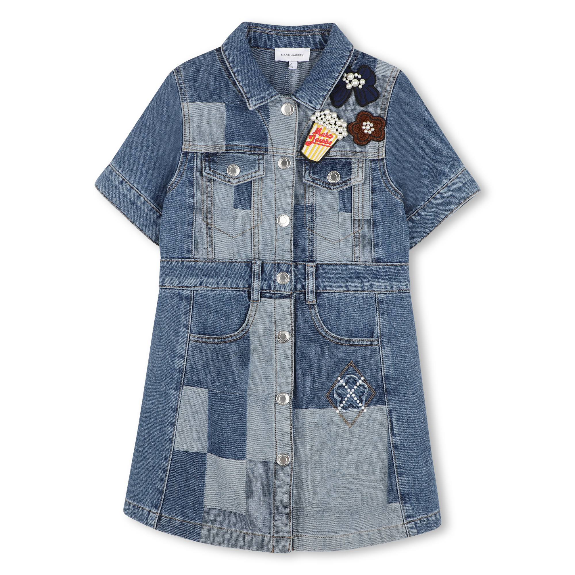 Marc Jacobs - Robe Manches Courtes - Denim Blue - Fille - 5 Ans