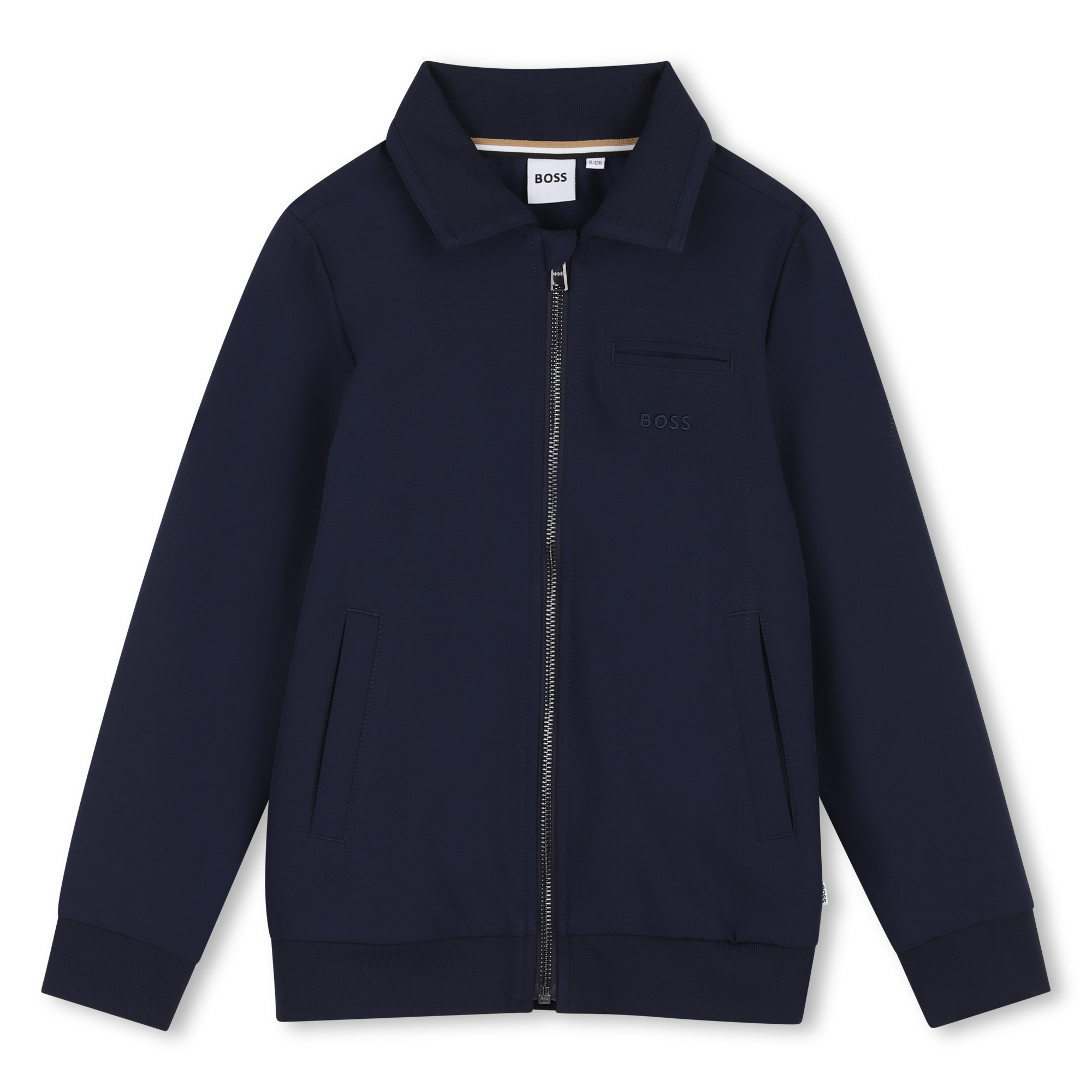 Boss - Cardigan En Tissu Synthétique - Bleu Cargo - Garçon - 8 Ans