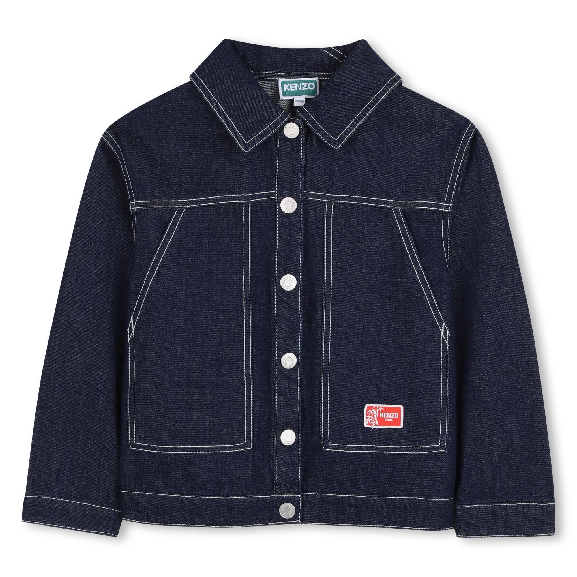Kenzo Kids - Veste En Jean - Denim Brut - Fille - 14 Ans