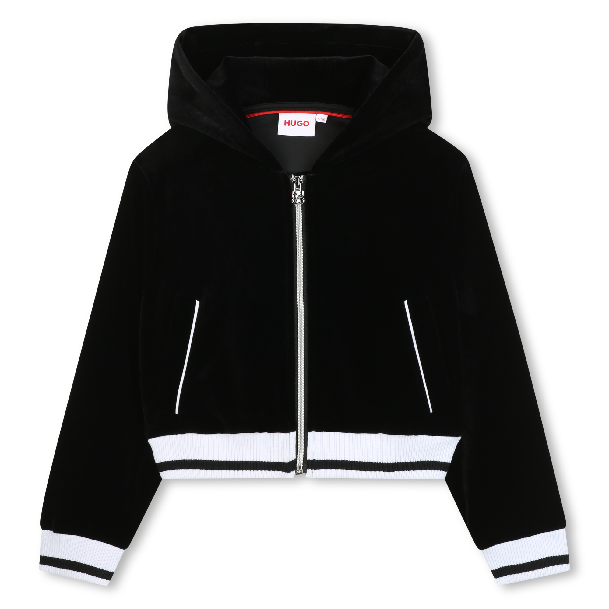 Hugo+-+Cardigan+à+Capuche+-+Fille+-+Taille+4+ans+-+Noir+-+Kids+Around