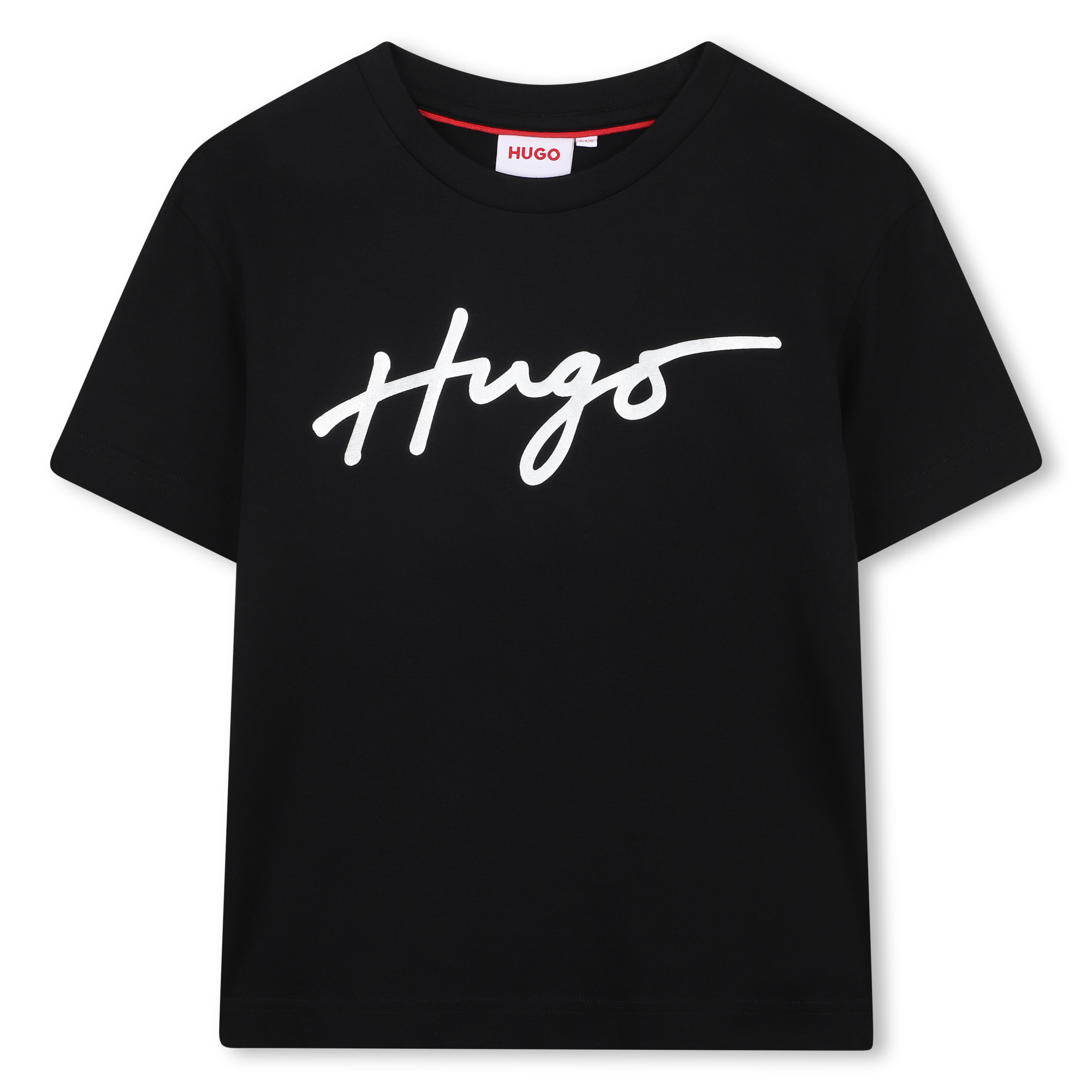Hugo+-+T-shirt+à+Manches+Courtes+-+Fille+-+Taille+12+ans+-+Noir+-+Kids+Around