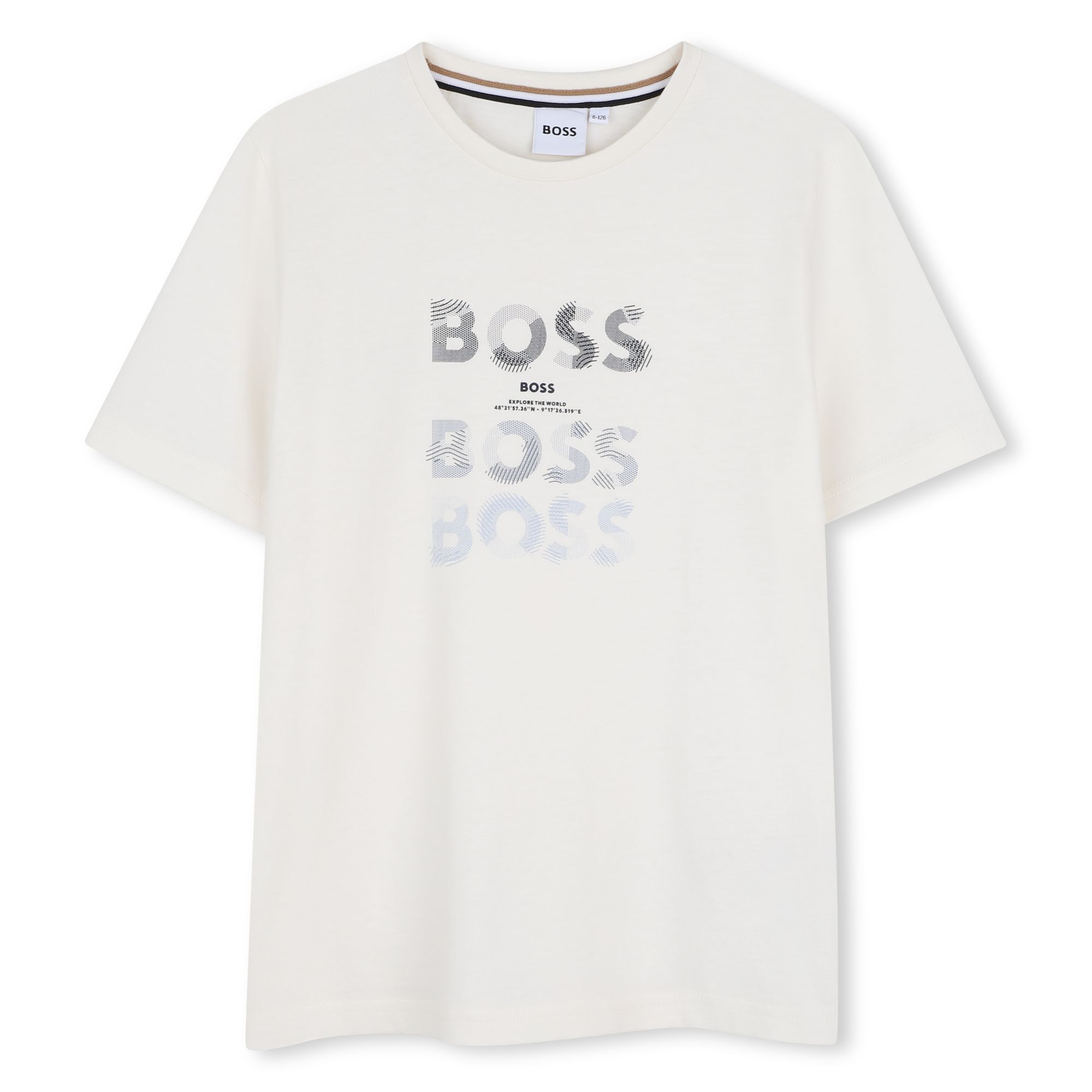 Boss - Tee-shirt Manches Courtes - Ivory - Garçon - 10 Ans