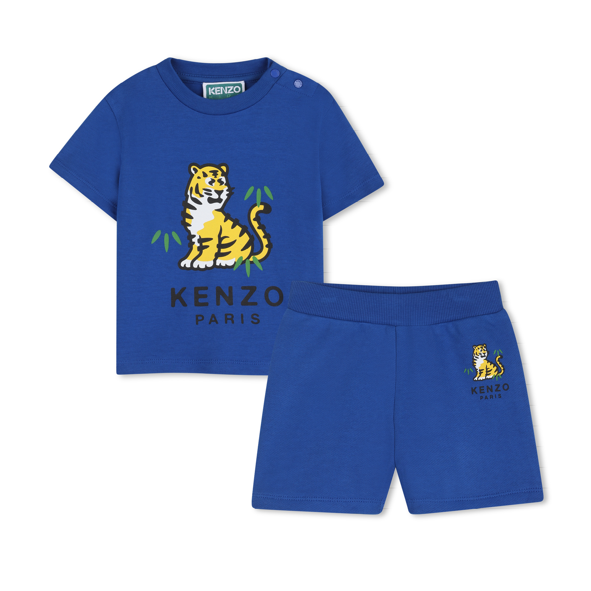 Kenzo Kids - Ensemble Tee-shirt Et Bermuda - Bleu Royal - Garçon - 12 Mois