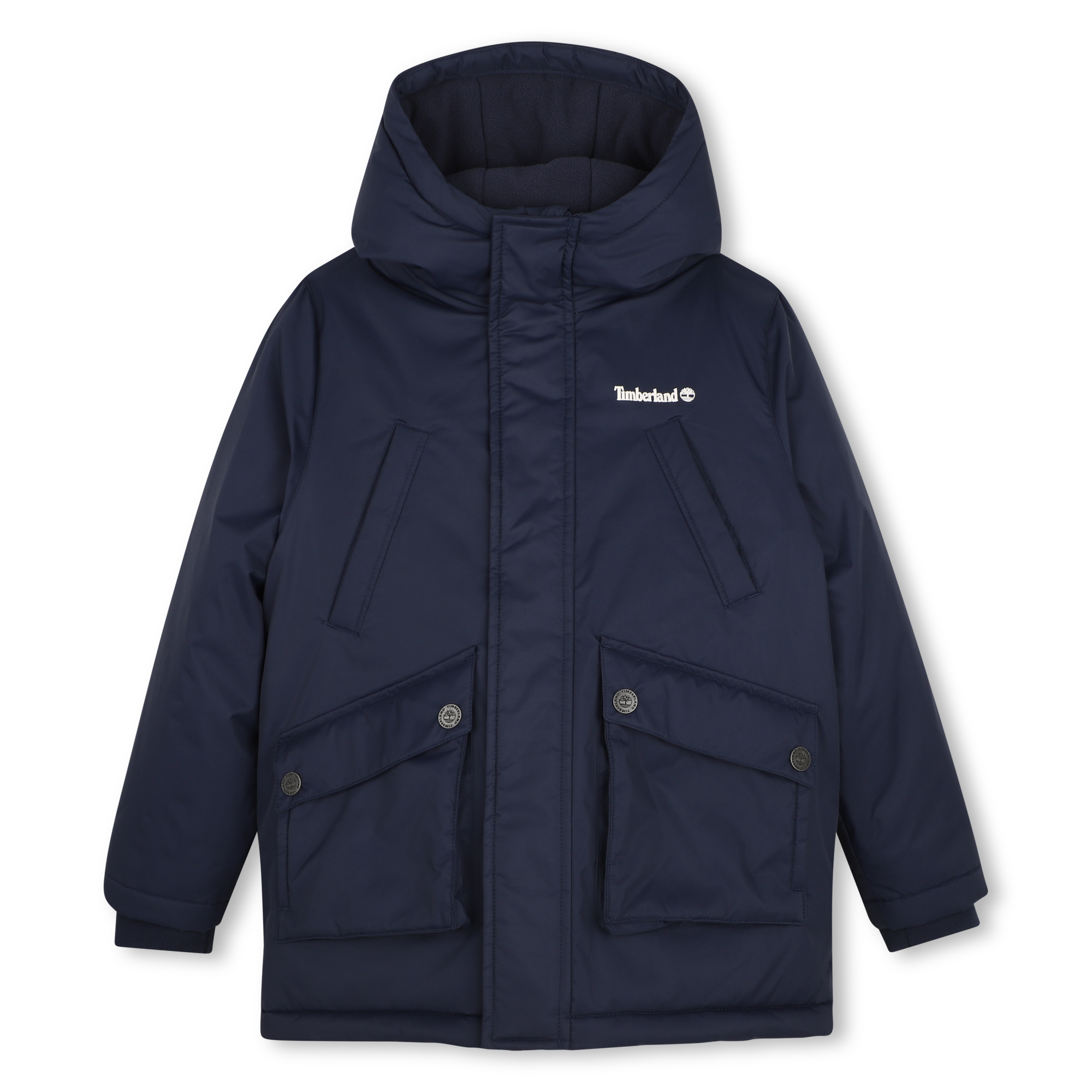 Timberland - Parka À Capuche - Bleu Cargo - Garçon - 16 Ans