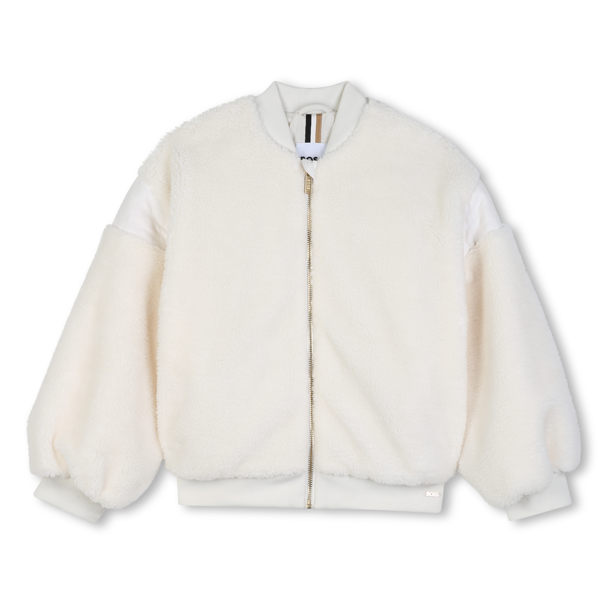 Boss - Blouson En Sherpa - Ivory - Fille - 14 Ans