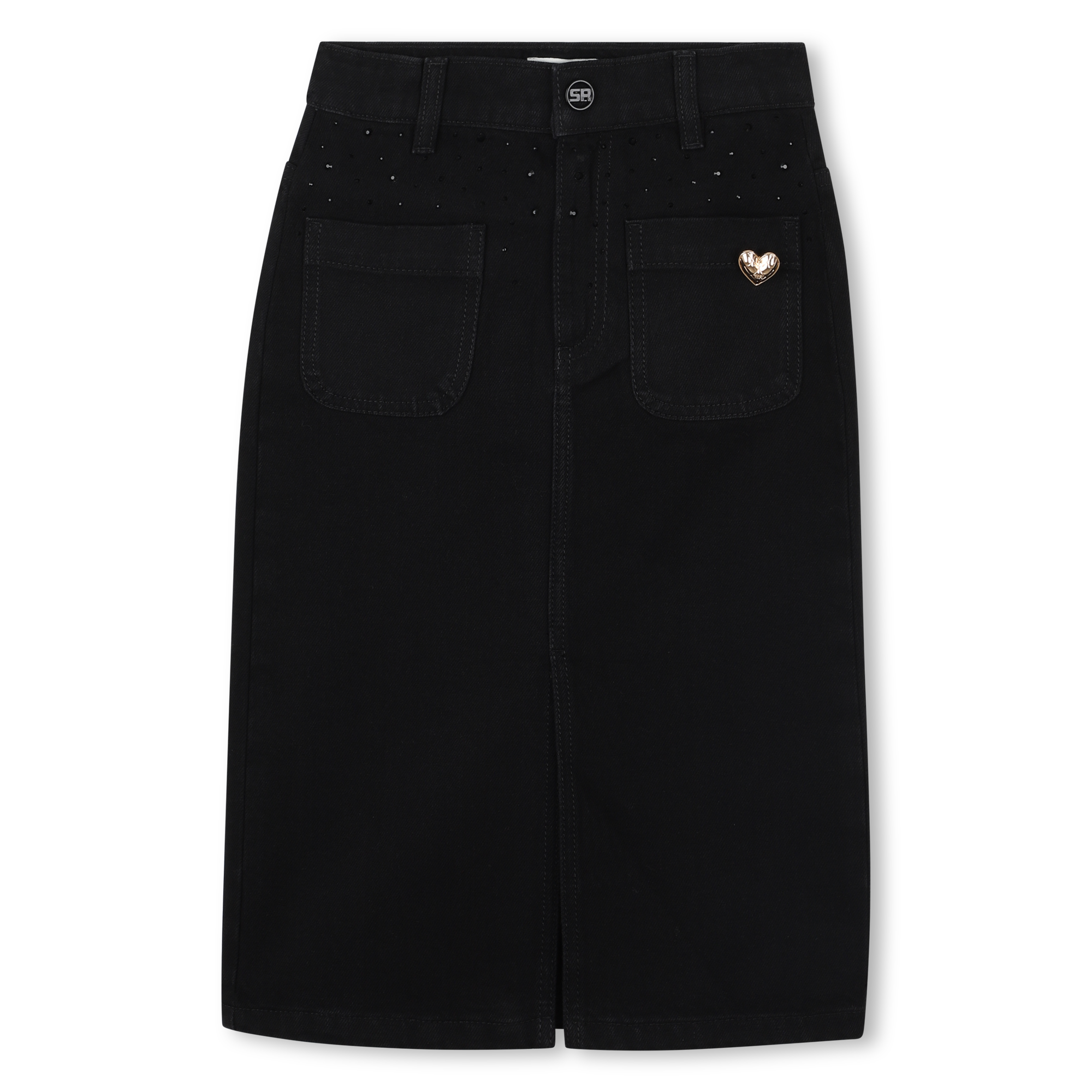 Sonia Rykiel - Jupe Midi En Denim - Black - Fille - 16 Ans