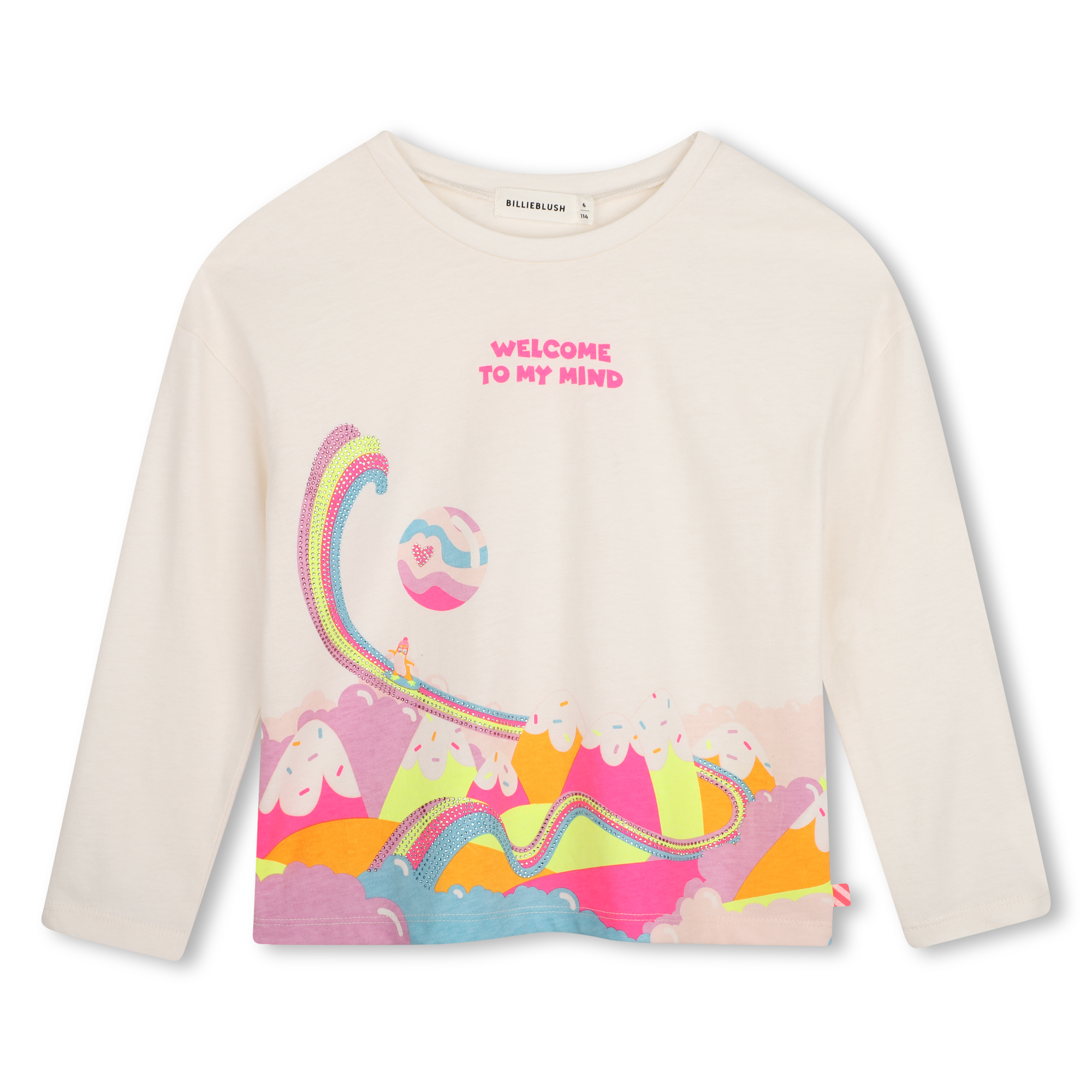 Billieblush - Tee-shirt Manches Longues - Rice - Fille - 6 Ans