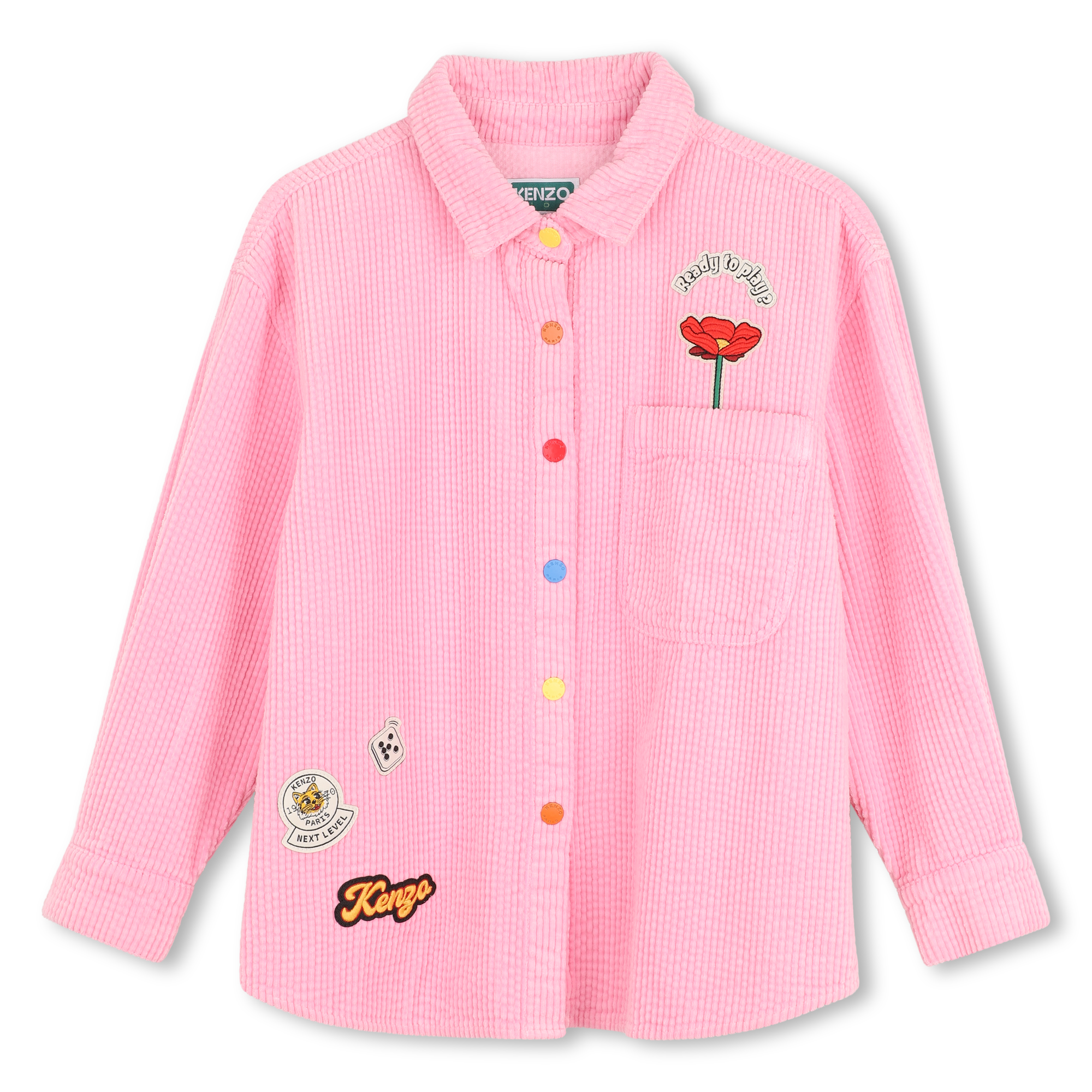 Kenzo Kids - Chemise Manches Longues - Rose Tendre - Fille - 6 Ans