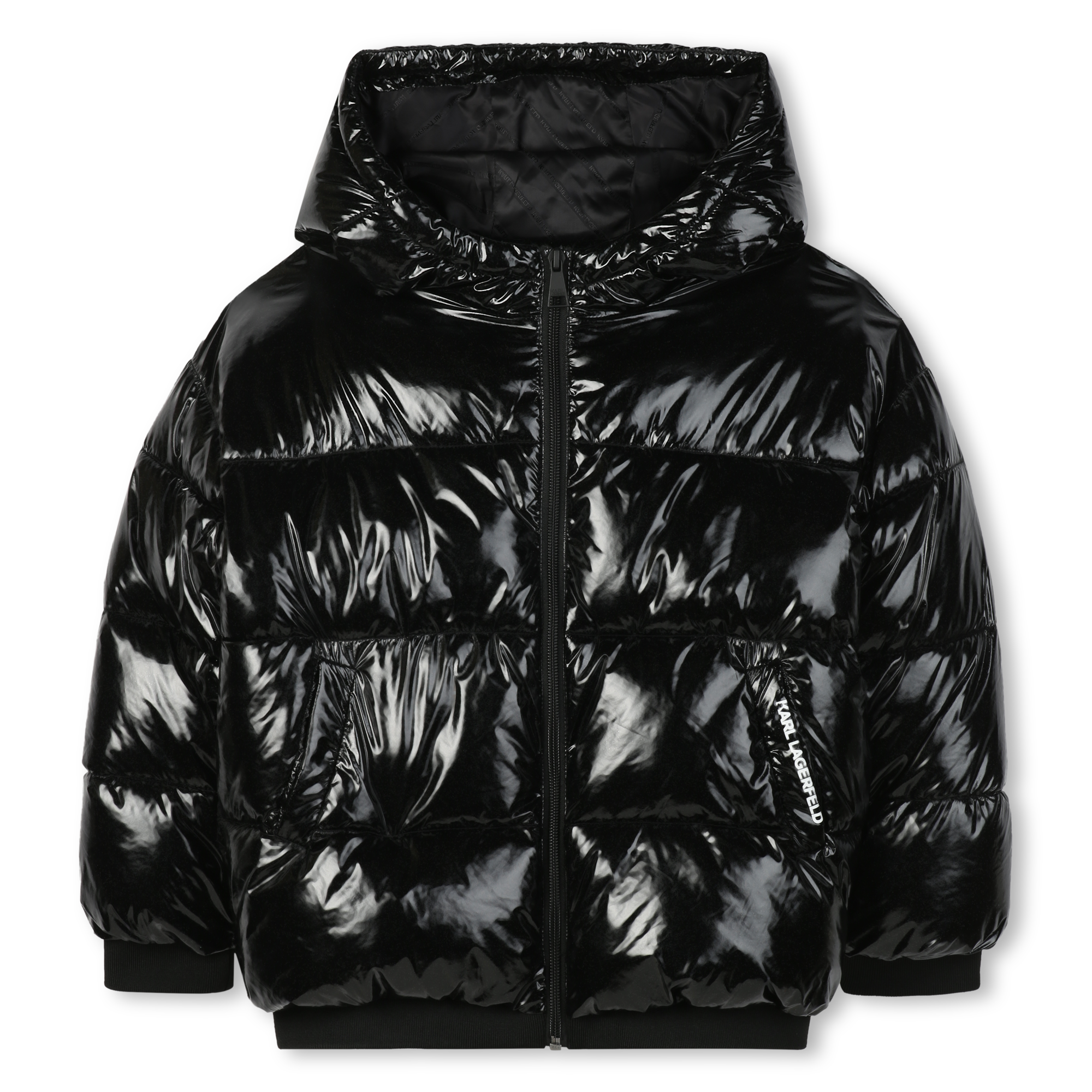 Karl+Lagerfeld+Kids+-+Doudoune+à+Capuche+-+Fille+-+Taille+4+ans+-+Noir+-+Kids+Around