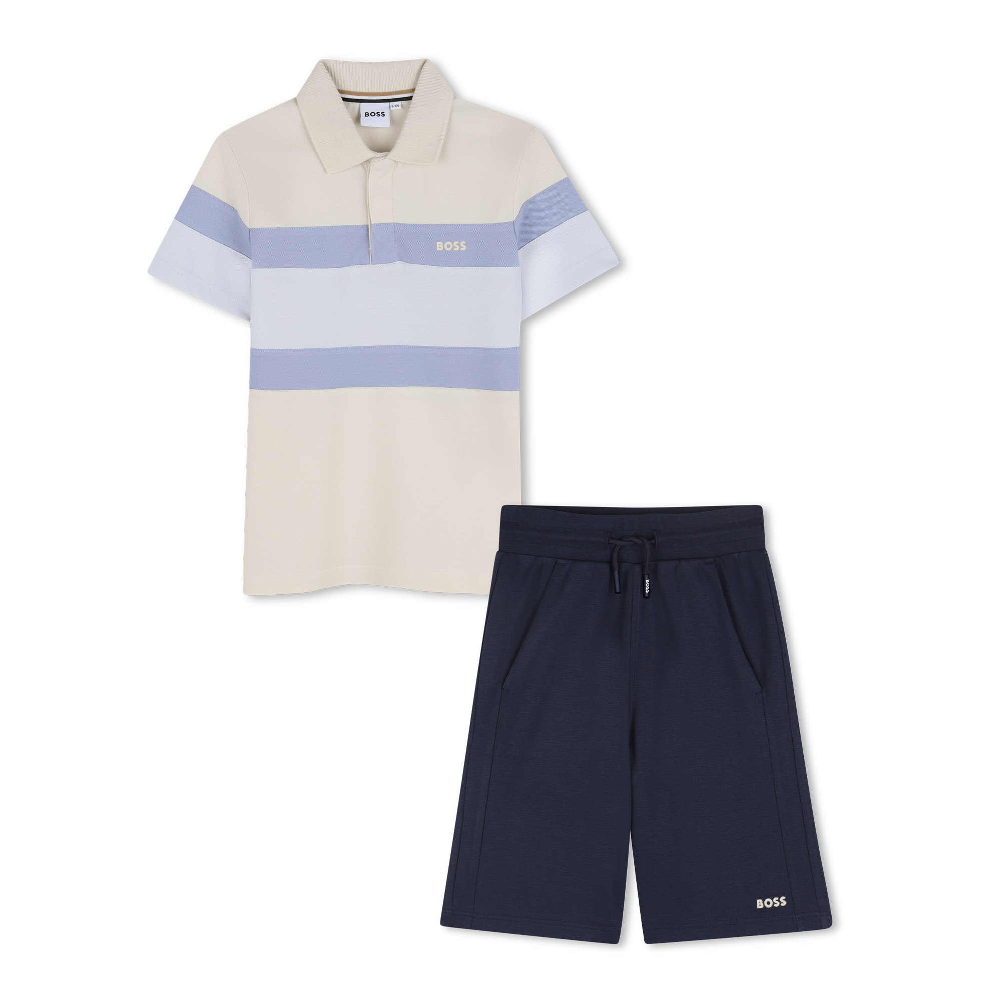 Boss - Ensemble Polo + Bermuda - Vanille - Garçon - 4 Ans Boss - Ensemble Polo + Bermuda - Vanille - Garçon - 4 Ans