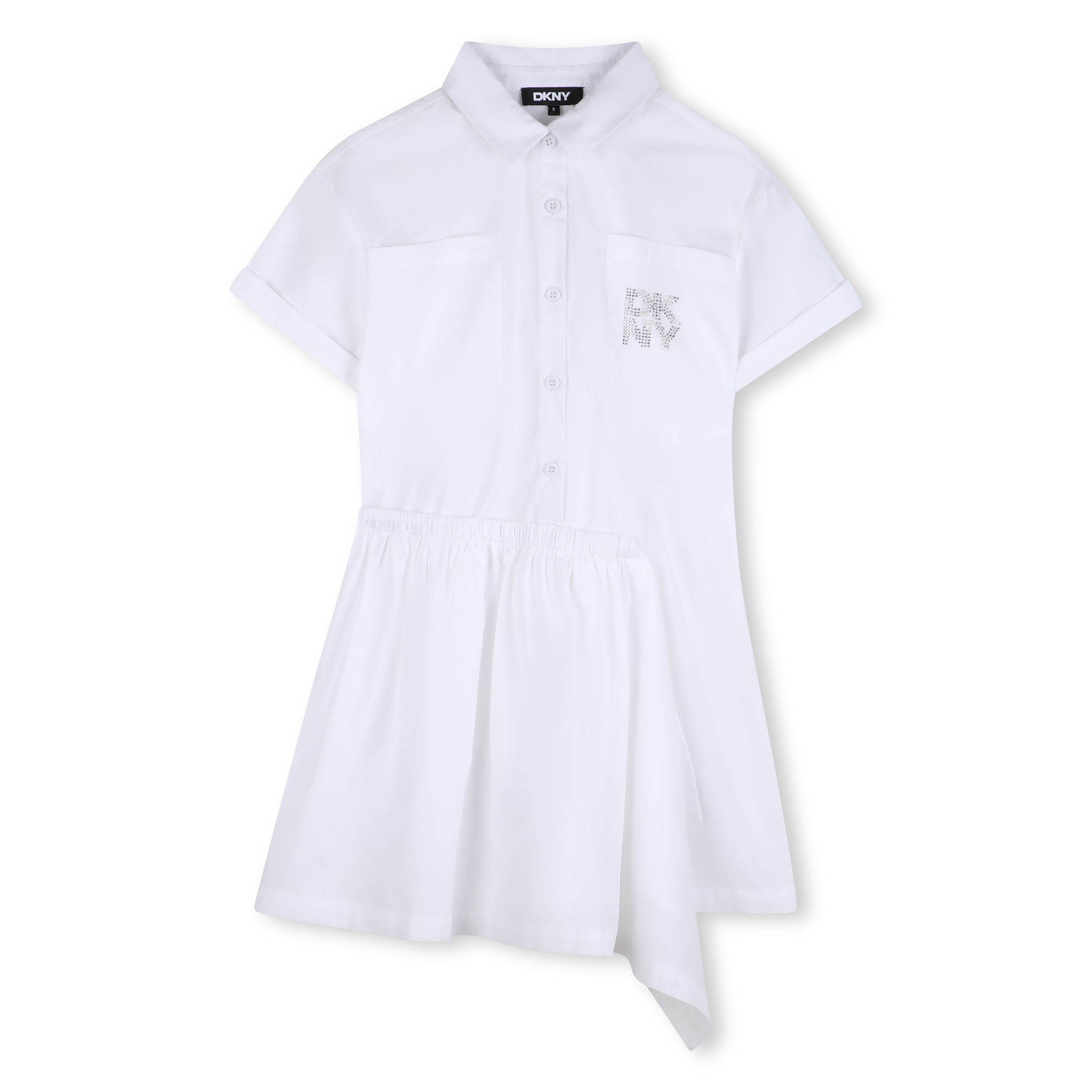 Dkny - Robe À Manches Courtes - Blanc - Fille - 14 Ans
