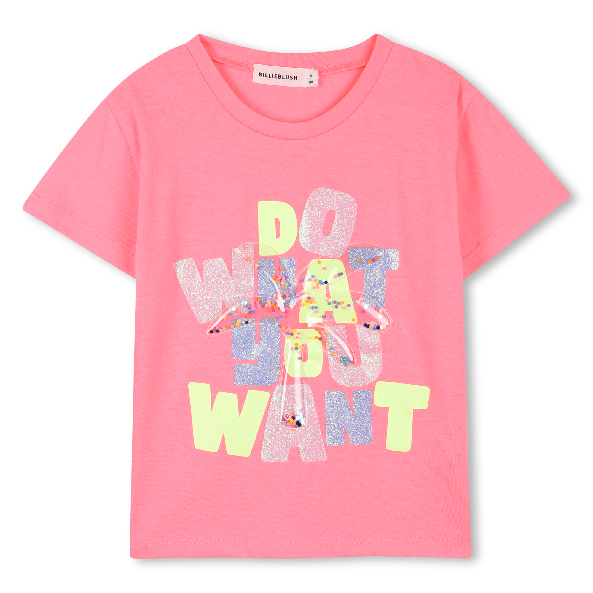 Billieblush - Tee-shirt À Manches Courtes - Rose Fluo - Fille - 2 Ans Billieblush - Tee-shirt À Manches Courtes - Rose Fluo - Fille - 2 Ans