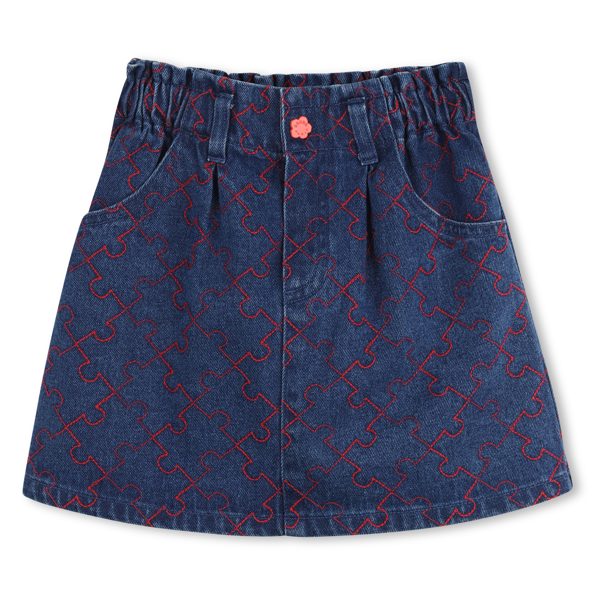 Kenzo Kids - Jupe En Denim - Dble Stone+brossage - Fille - 4 Ans Kenzo Kids - Jupe En Denim - Dble Stone+brossage - Fille - 4 Ans