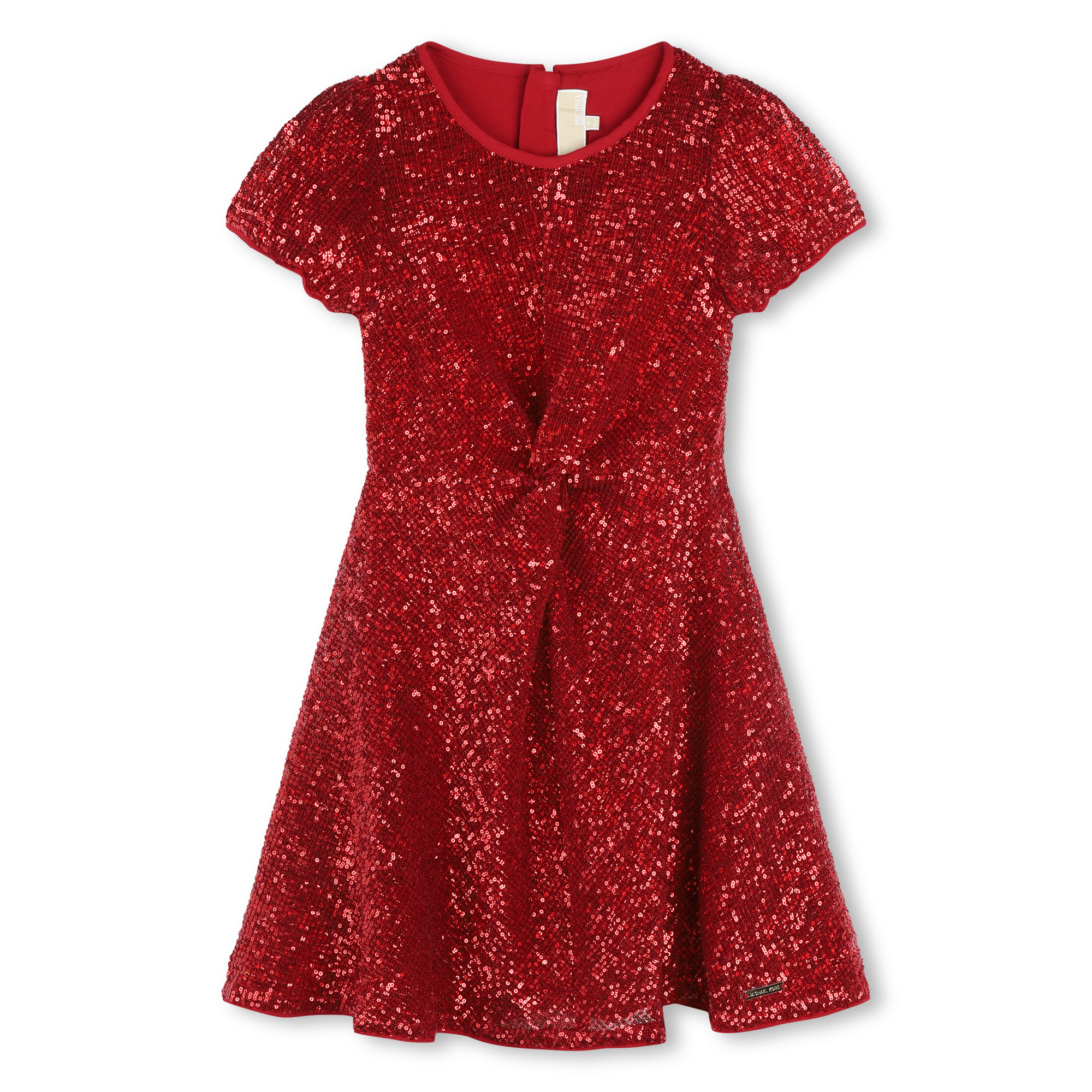Michael+Kors+-+Robe+Zippee+Ornee+De+Sequins+-+Fille+-+Taille+12+ans+-+Rouge+-+Kids+Around