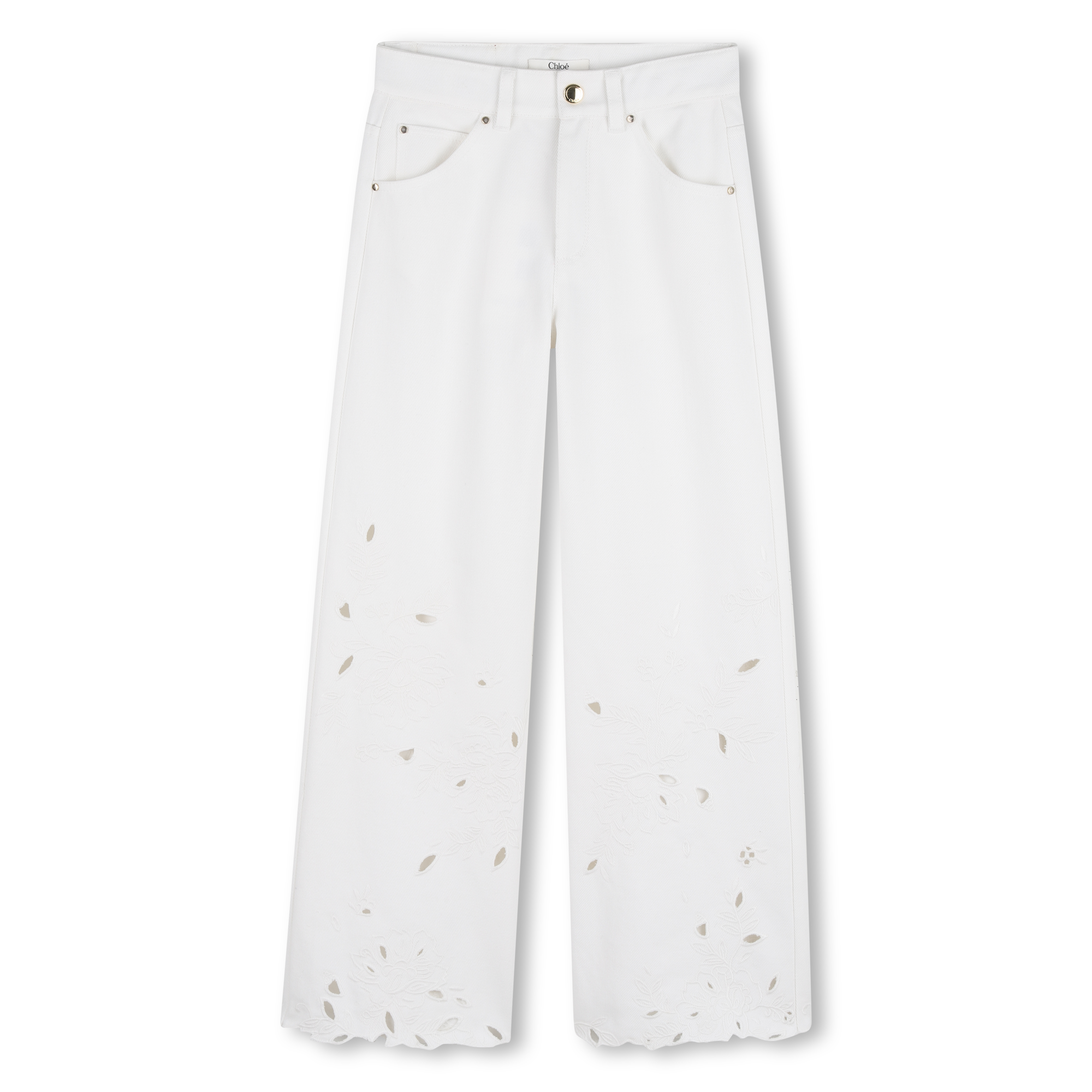 Chloe - Pantalon 5 Poches - Offwhite - Fille - 6 Ans Chloe - Pantalon 5 Poches - Offwhite - Fille - 6 Ans