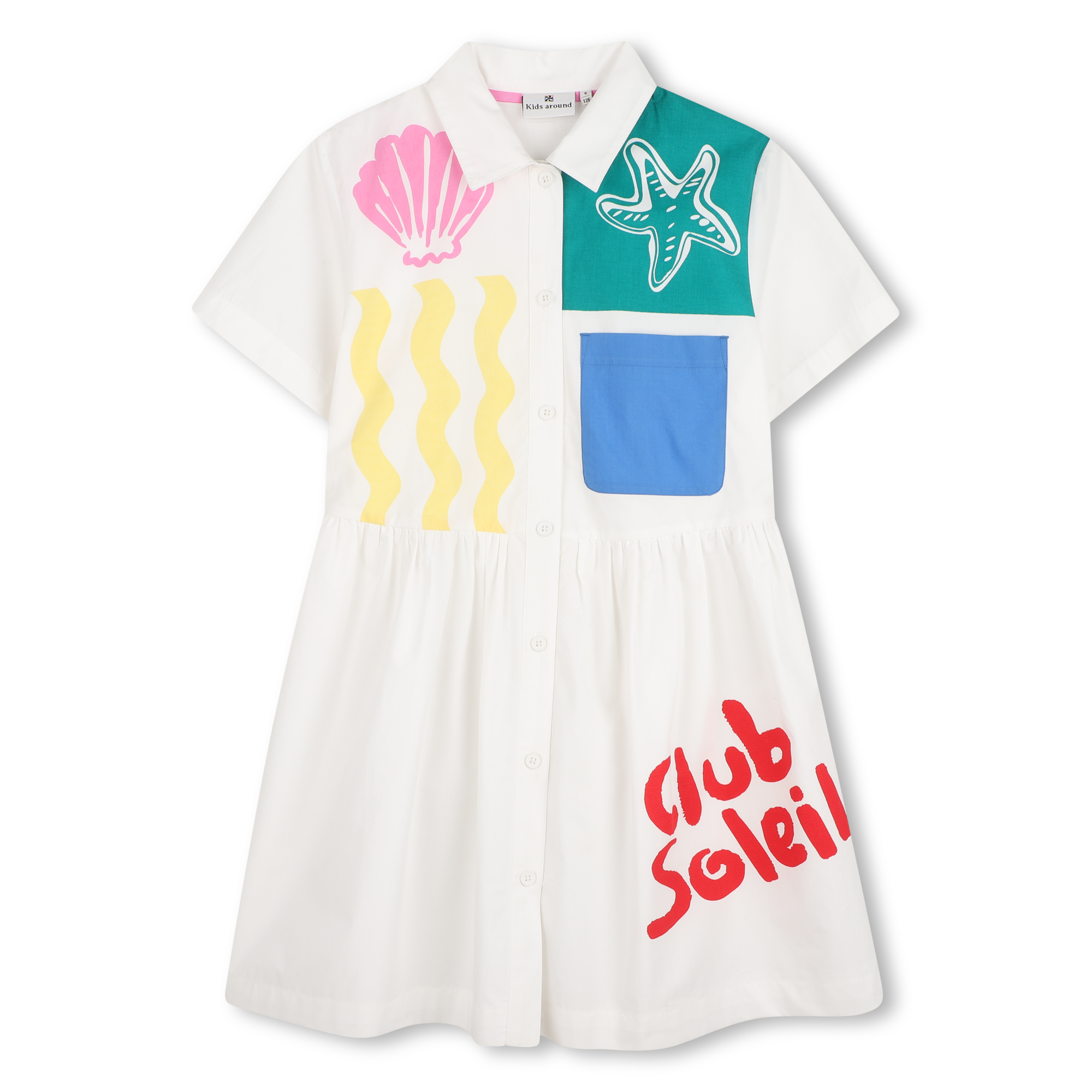 Kids Around - Robe Chemise - Craie - Fille - 6 Ans