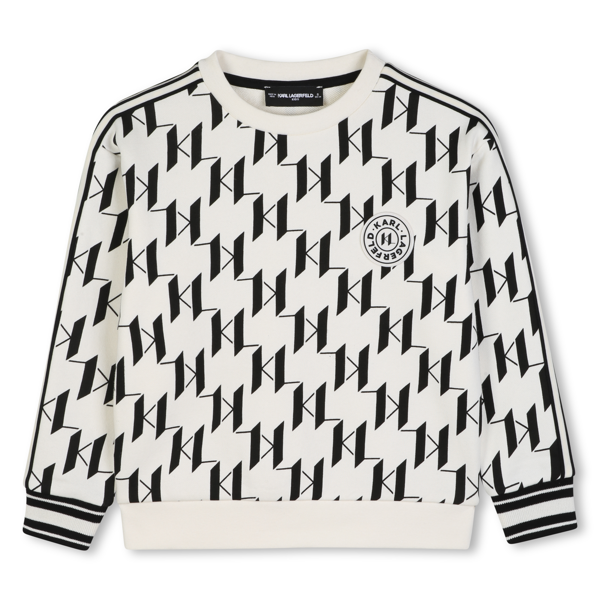 Karl Lagerfeld Kids - Sweat-shirt - Beige Noir - Garçon - 12 Ans