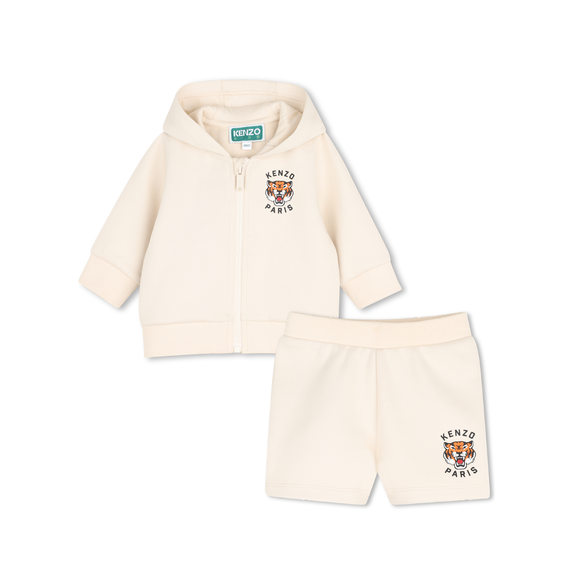 Kenzo Kids - Ensemble Cardigan Et Short - Pale Trench - Unisexe - 18 Mois