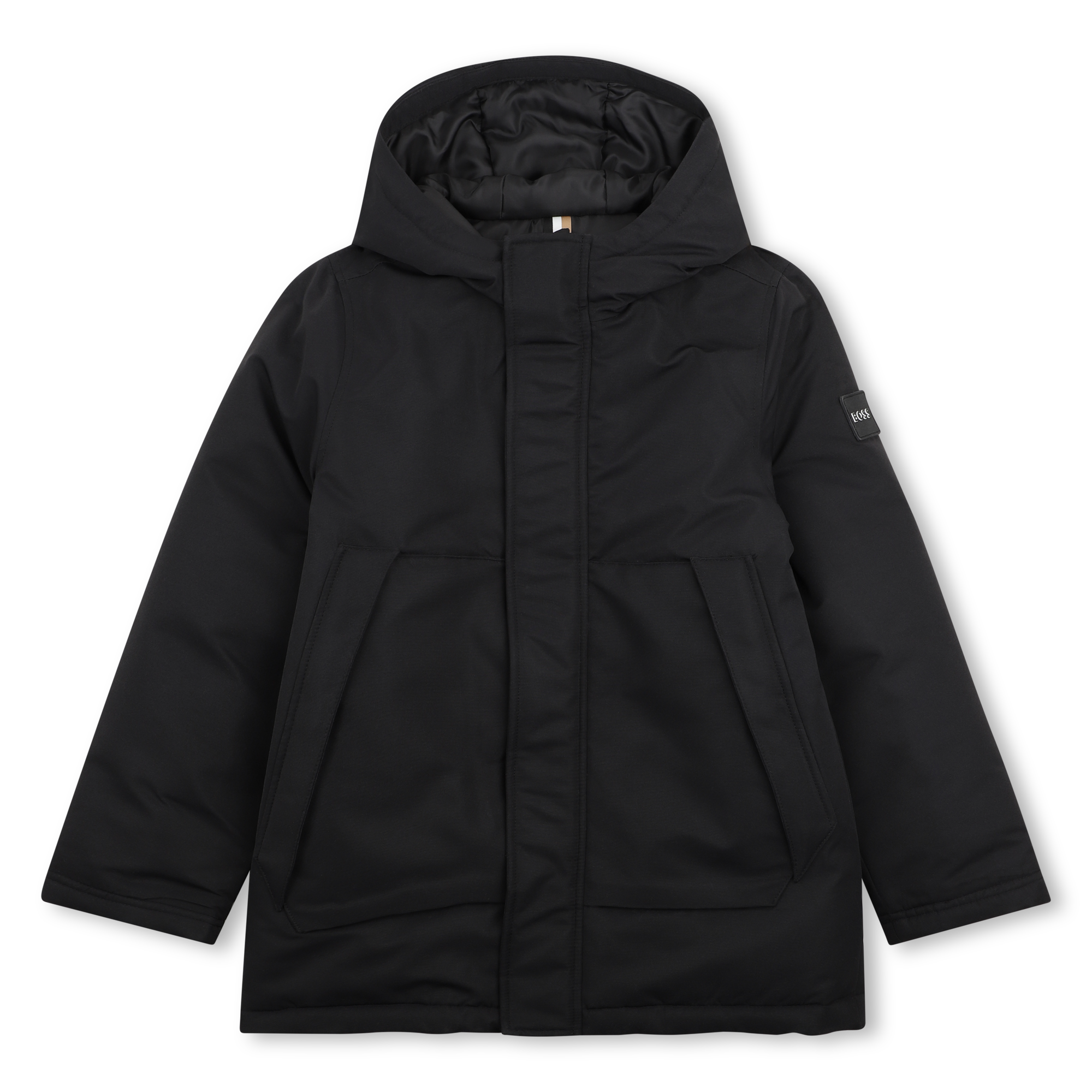 Boss - Parka À Capuche - Black - Garçon - 14 Ans