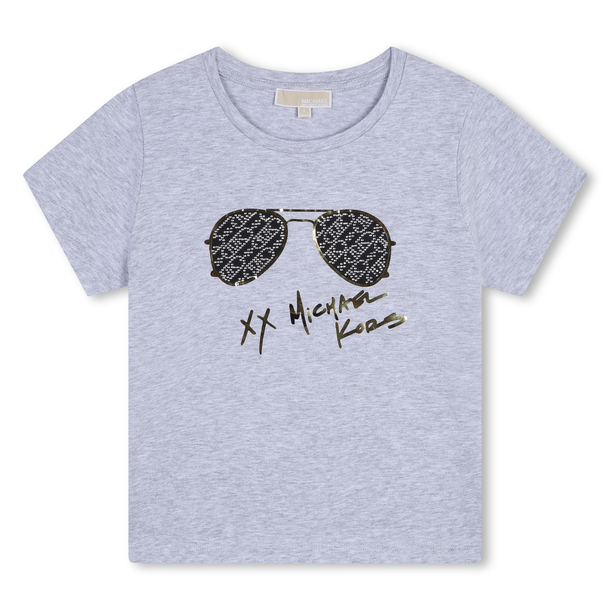 Michael+Kors+-+T-shirt+Manches+Courtes+-+Fille+-+Taille+4+ans+-+Gris+-+Kids+Around