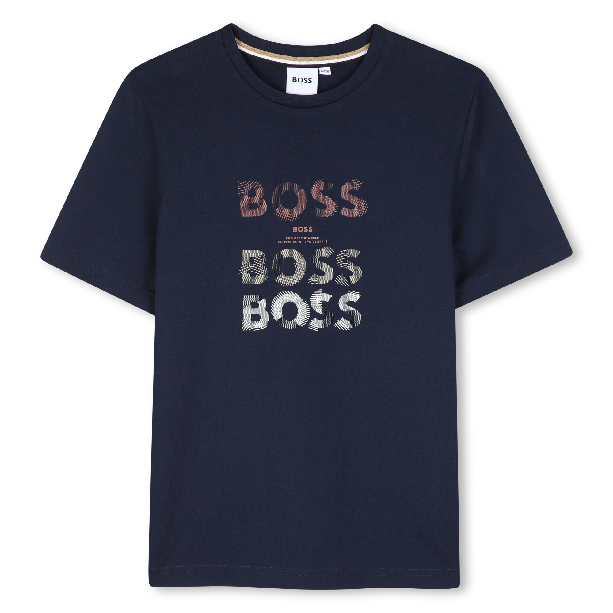 Boss - Tee-shirt Manches Courtes - Bleu Cargo - Garçon - 6 Ans