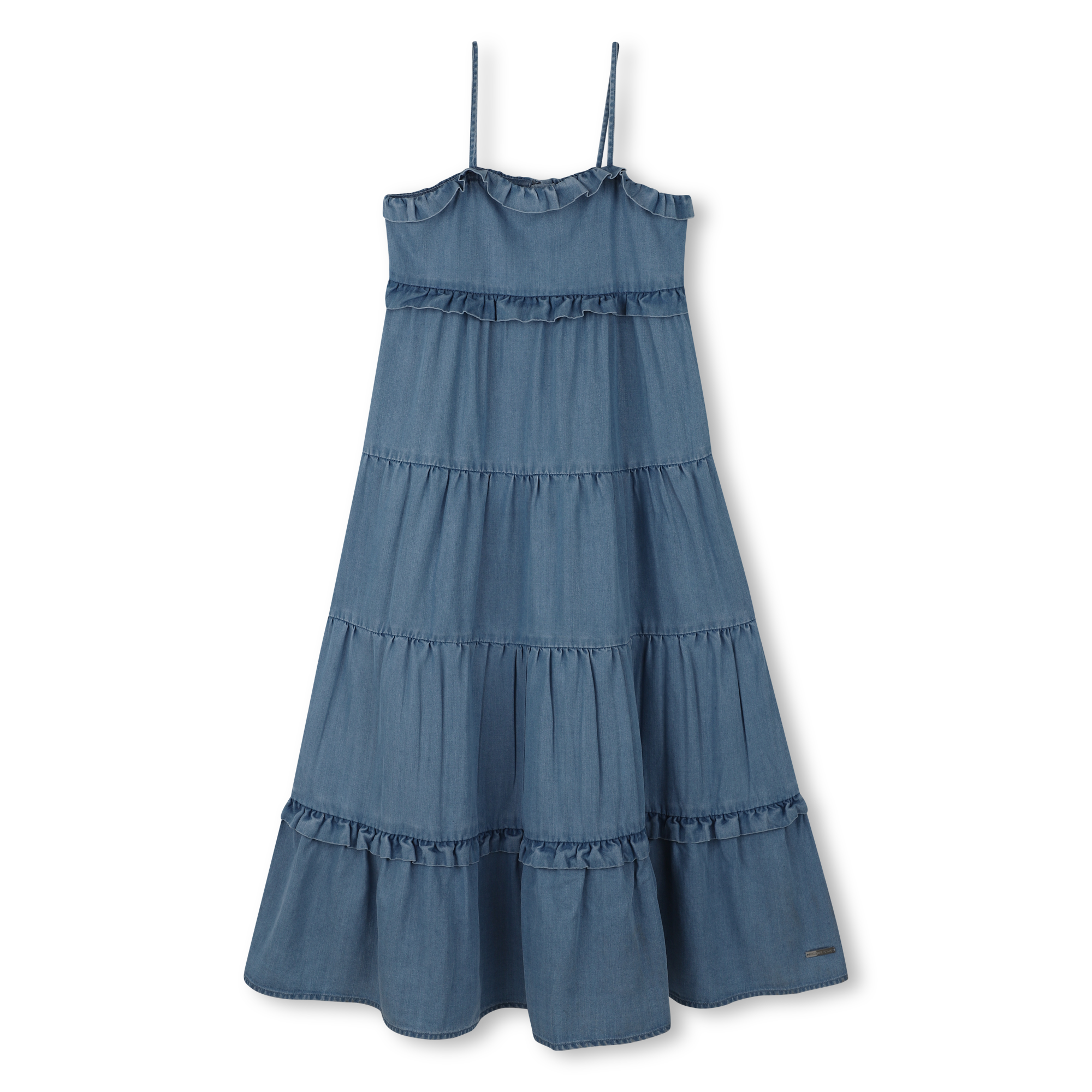 Michael Kors - Robe Longue À Bretelles - Denim Light Blue - Fille - 14 Ans