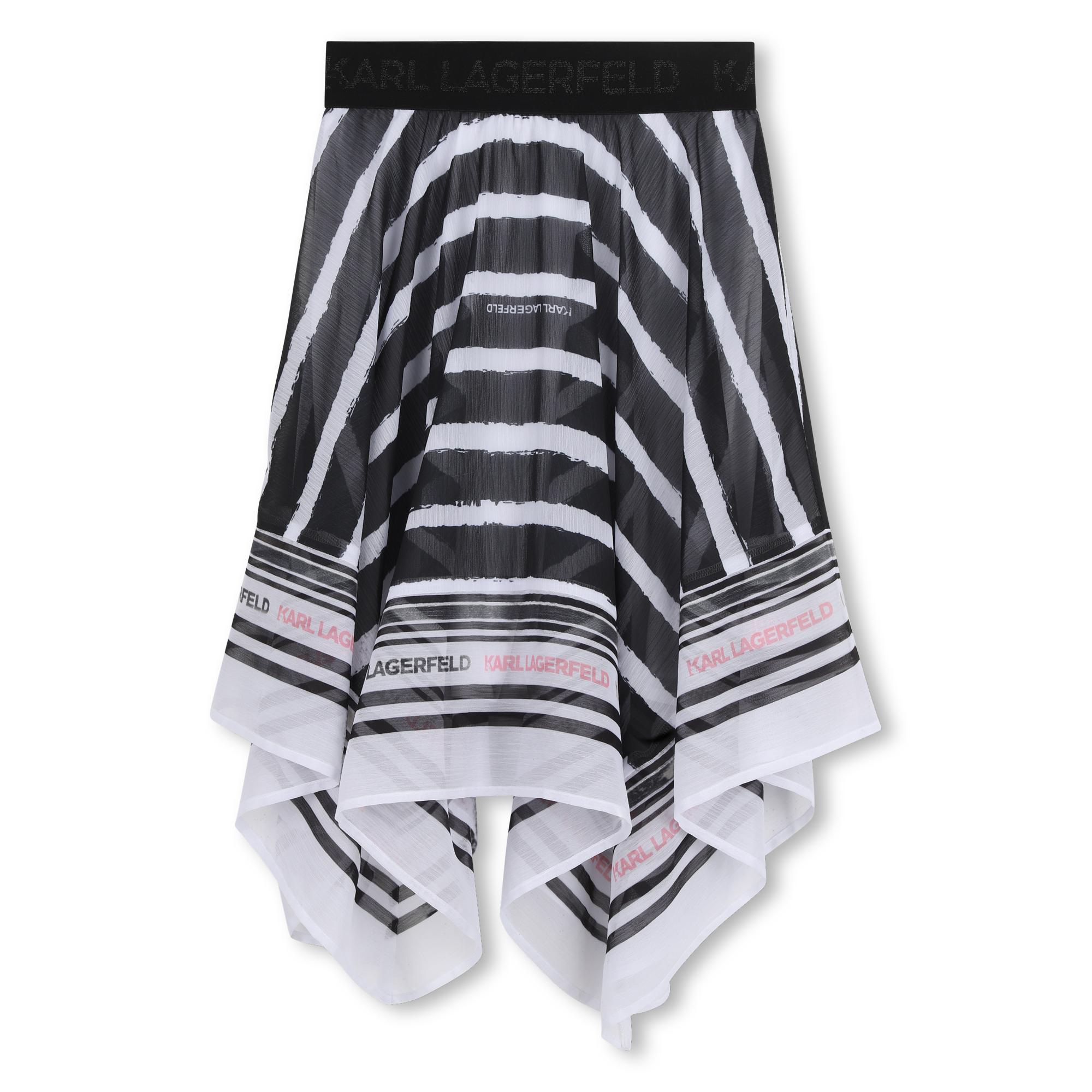 Karl Lagerfeld Kids - Jupe Asymetrique - Blanc Noir - Fille - 16 Ans