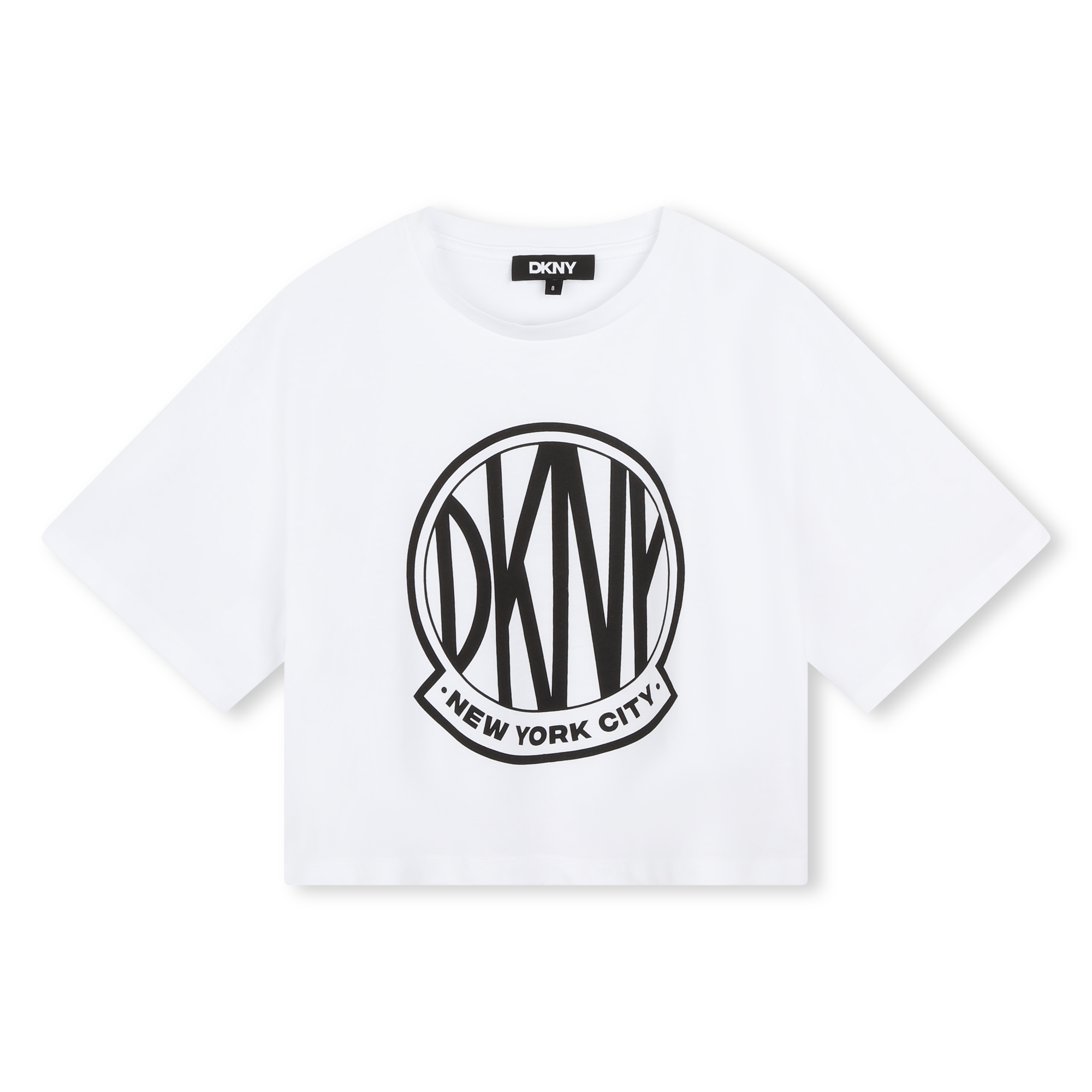 Dkny+-+T-shirt+à+Manches+Courtes+-+Fille+-+Taille+4+ans+-+Blanc+-+Kids+Around