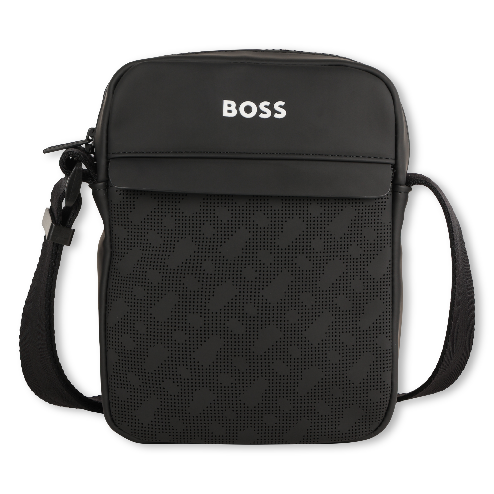 Boss+-+Sac+Besace+En+Textile+Enduit+-+Garcon+-+Taille+Unq+-+Noir+-+Kids+Around
