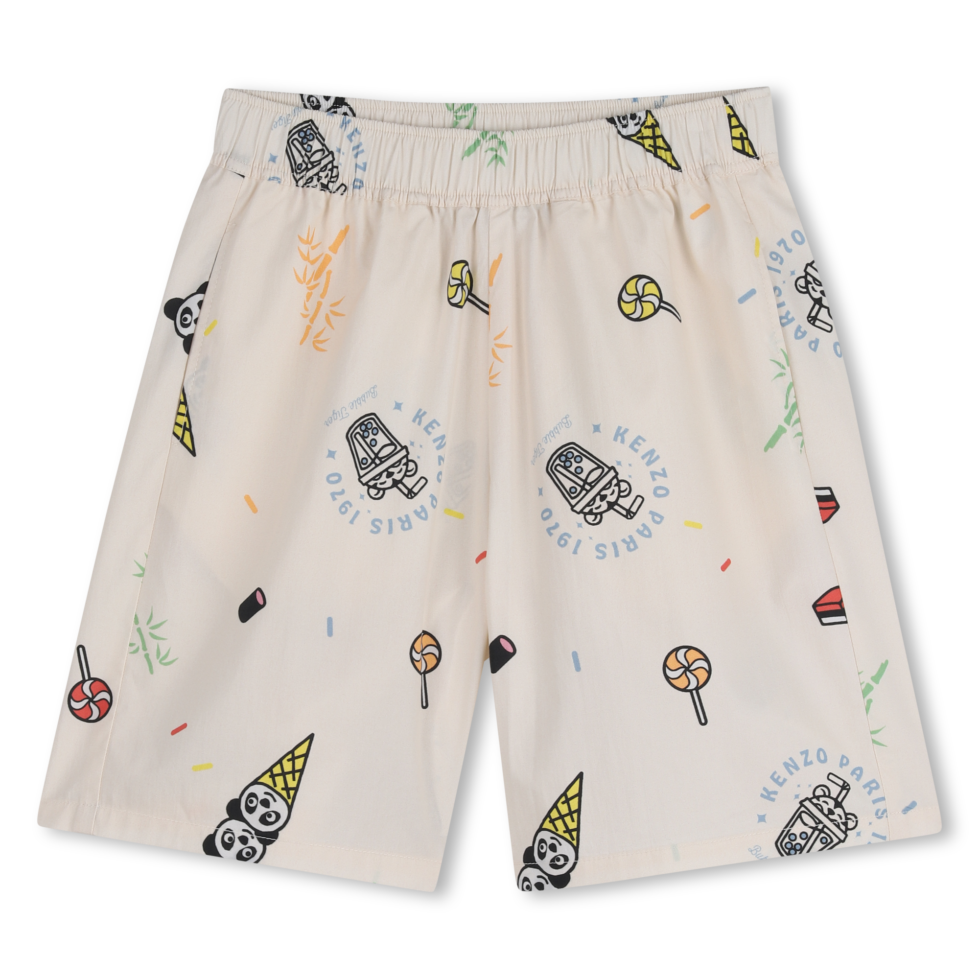Kenzo Kids - Bermuda En Popeline - Nougat - Garçon - 14 Ans