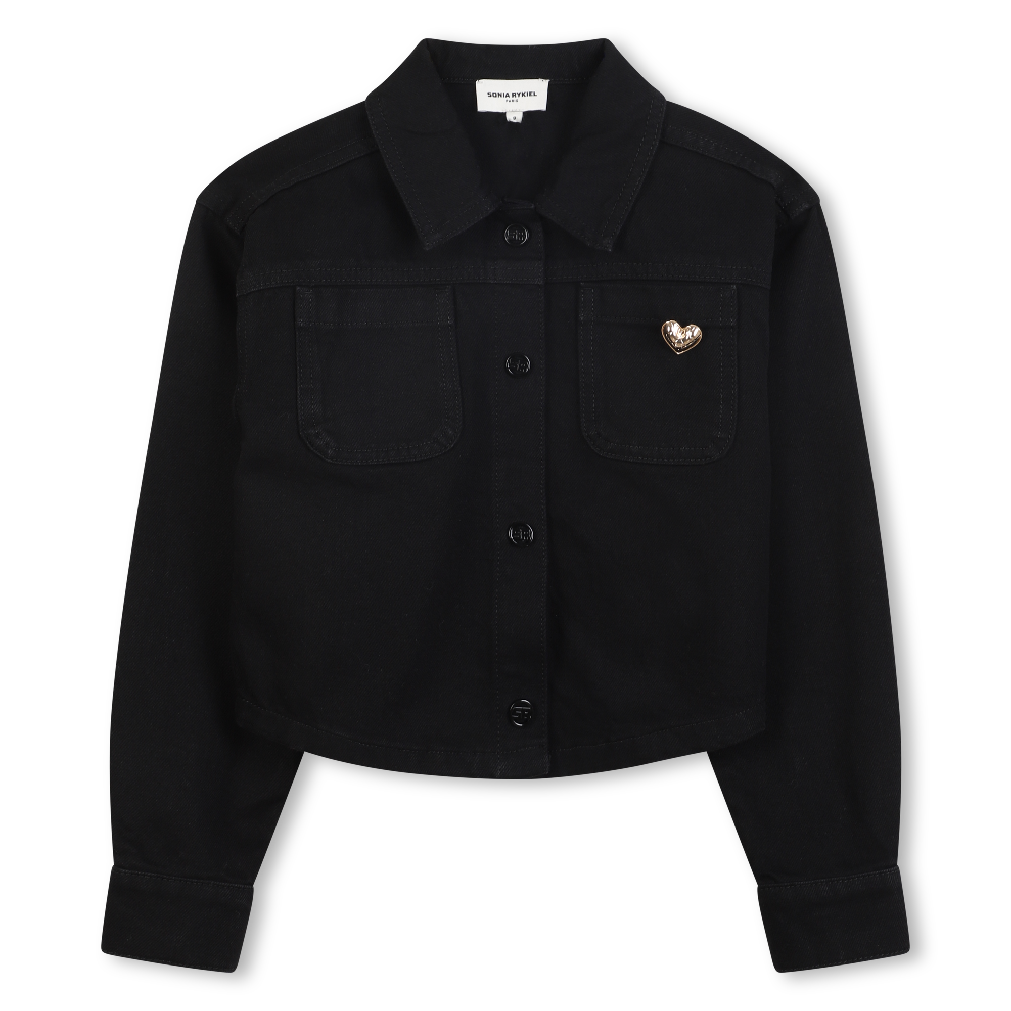 Sonia Rykiel - Sur Chemise En Denim - Denin Black Lave - Fille - 8 Ans