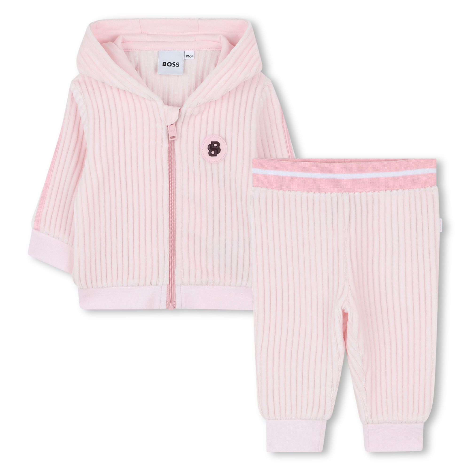 Boss - Ensemble De Jogging - Baby Pink - Fille - 18 Mois