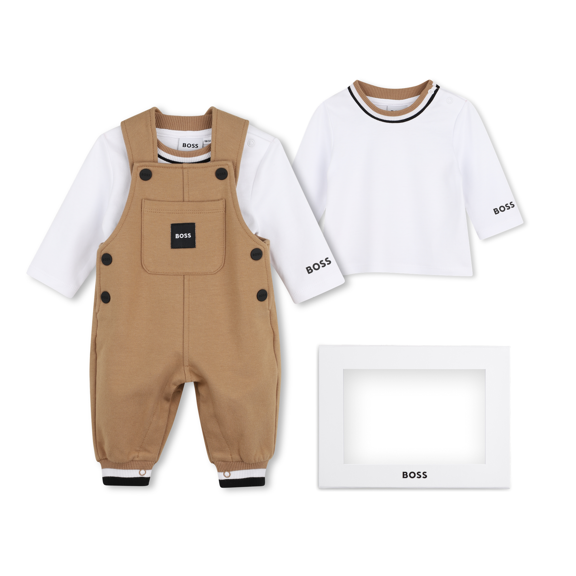 Boss - Ensemble Salopette Et Tee-shirt - Cookie - Garçon - 9 Mois