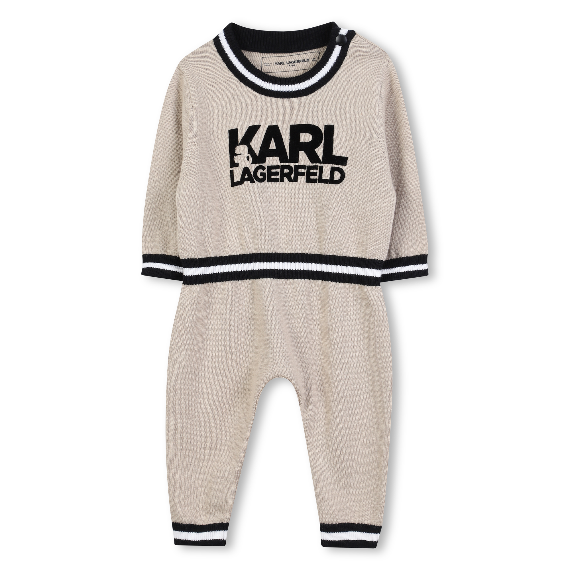 Karl+Lagerfeld+Kids+-+Combinaison+Tricot+-+Garcon+-+Taille+03m+-+Chanvre+-+Kids+Around