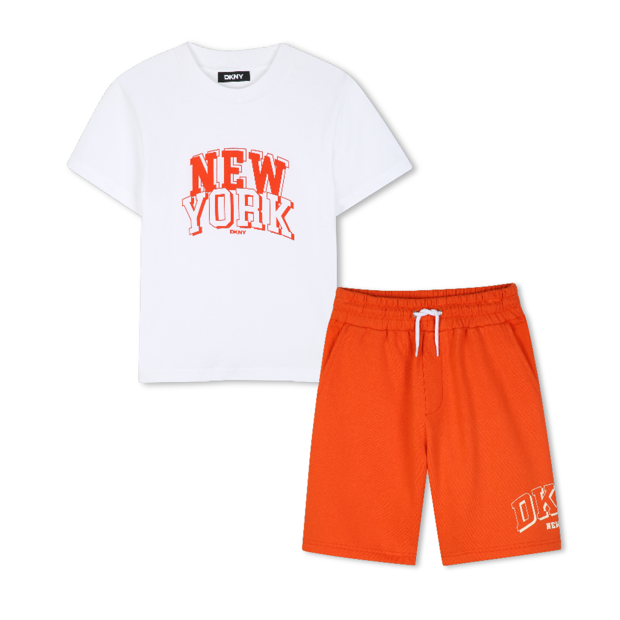 Dkny - Ensemble Tee-shirt Et Bermuda - Rouge Blanc - Garçon - 6 Ans Dkny - Ensemble Tee-shirt Et Bermuda - Rouge Blanc - Garçon - 6 Ans