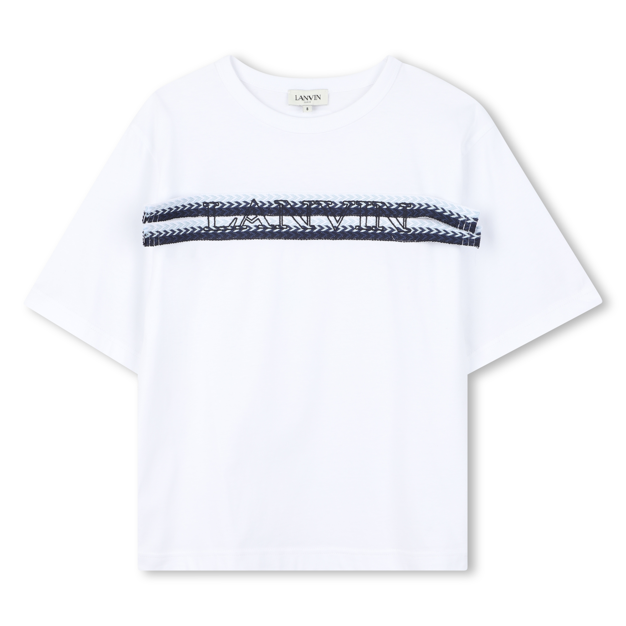 Lanvin - Tee-shirt Manches Courtes - Blanc Bleu - Garçon - 4 Ans